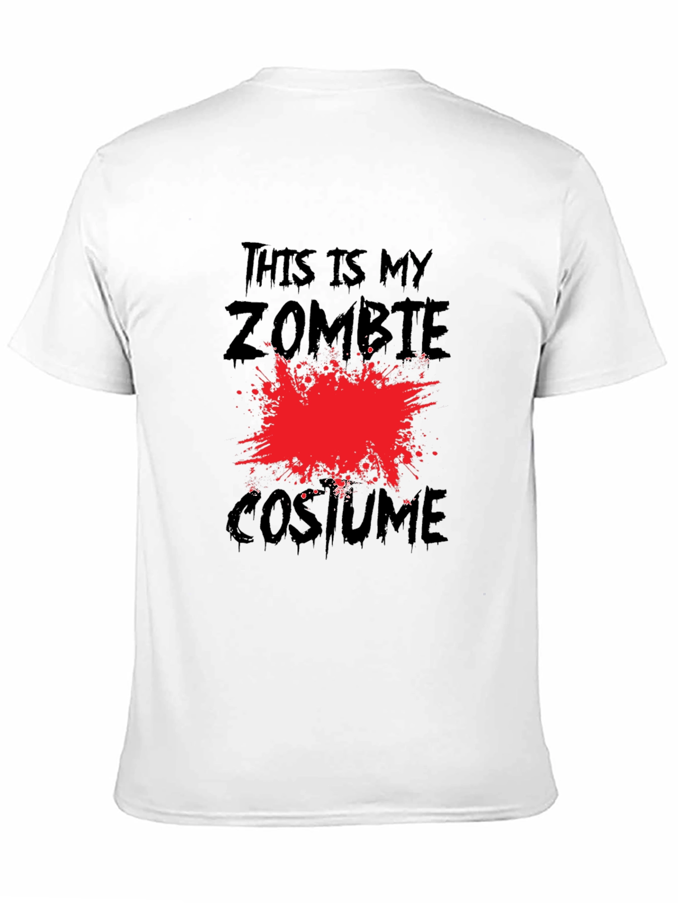 Black Zombie Costume T-Shirt - Halloween Tee view 11