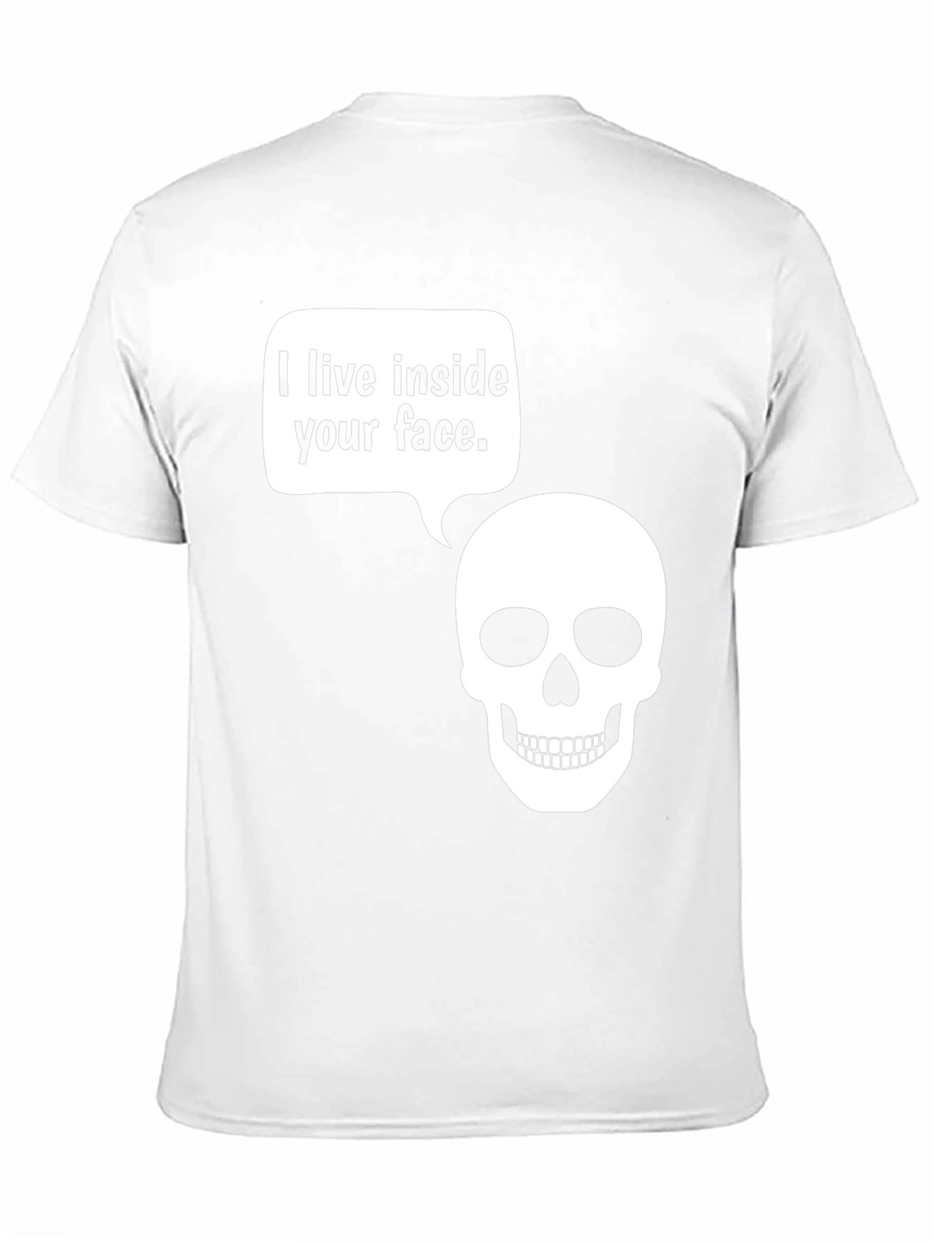 Black Skull Face T-Shirt - Funny Graphic Tee view 11
