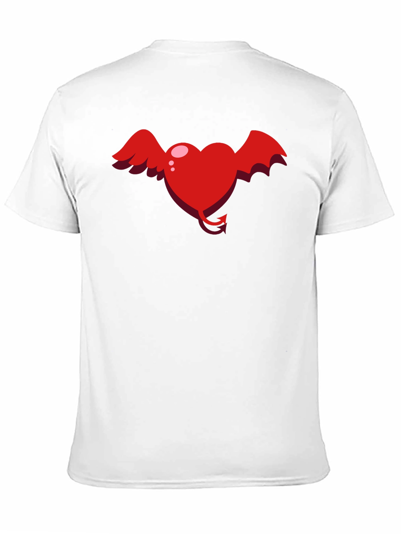 Black Heart Devil Winged Graphic Tee - Unisex view 11