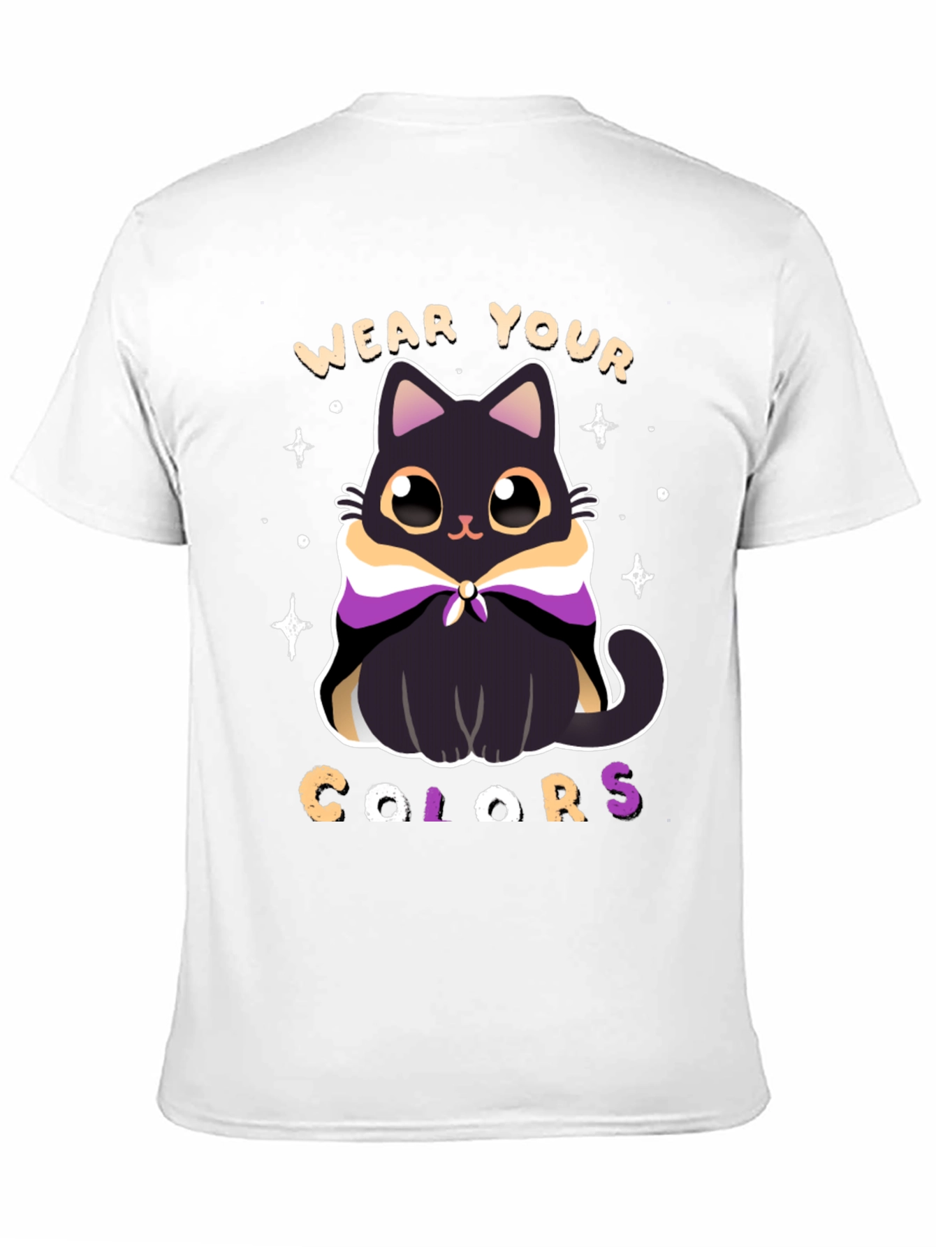 Black Wear Your Colors Cat Pride T-Shirt view 11