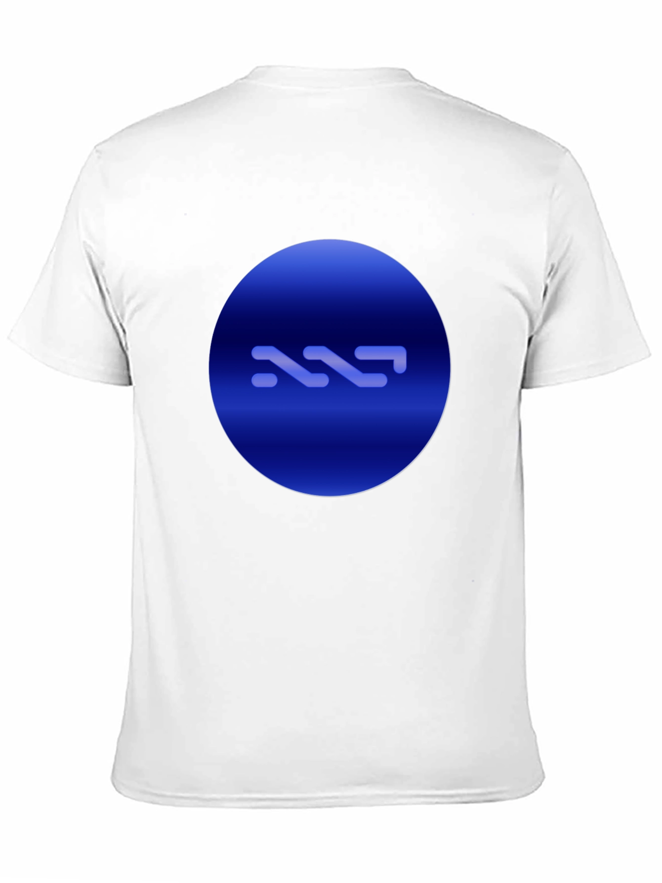 Black Modern Blue Circle Graphic Black T-Shirt view 11