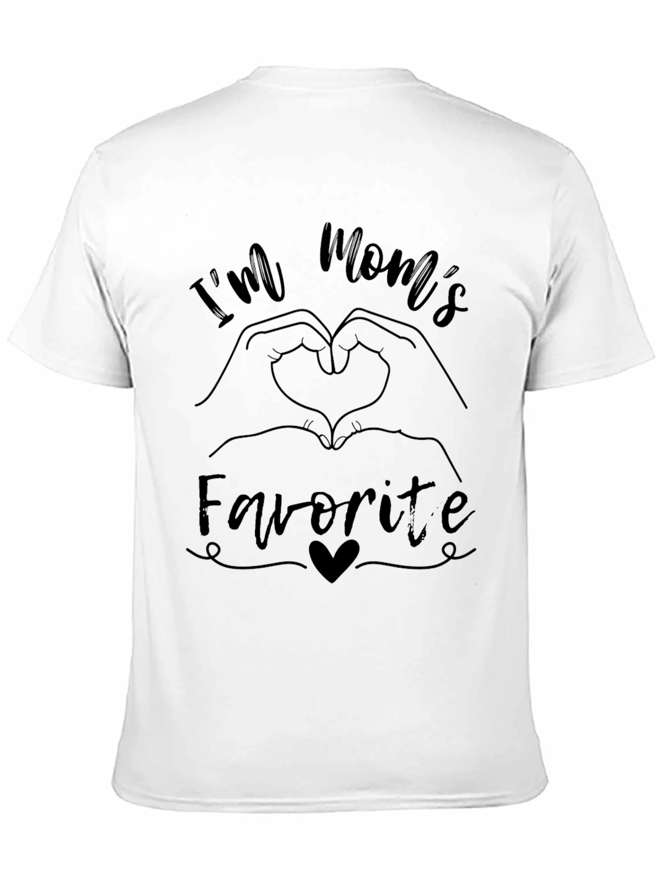Black I'm Mom's Favorite Graphic T-Shirt view 11