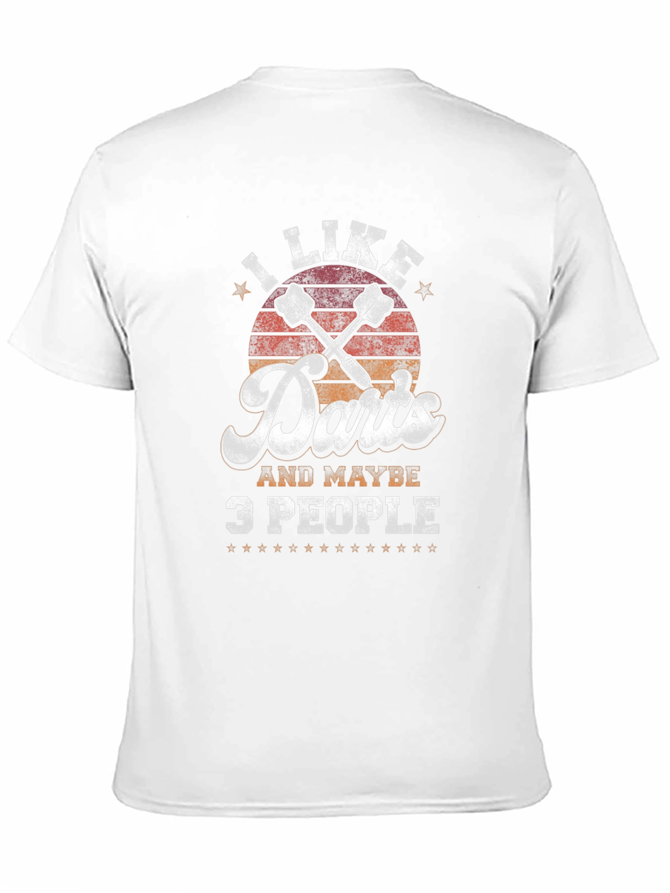 Black I Like Darts and Maybe 3 People T-Shirt view 11