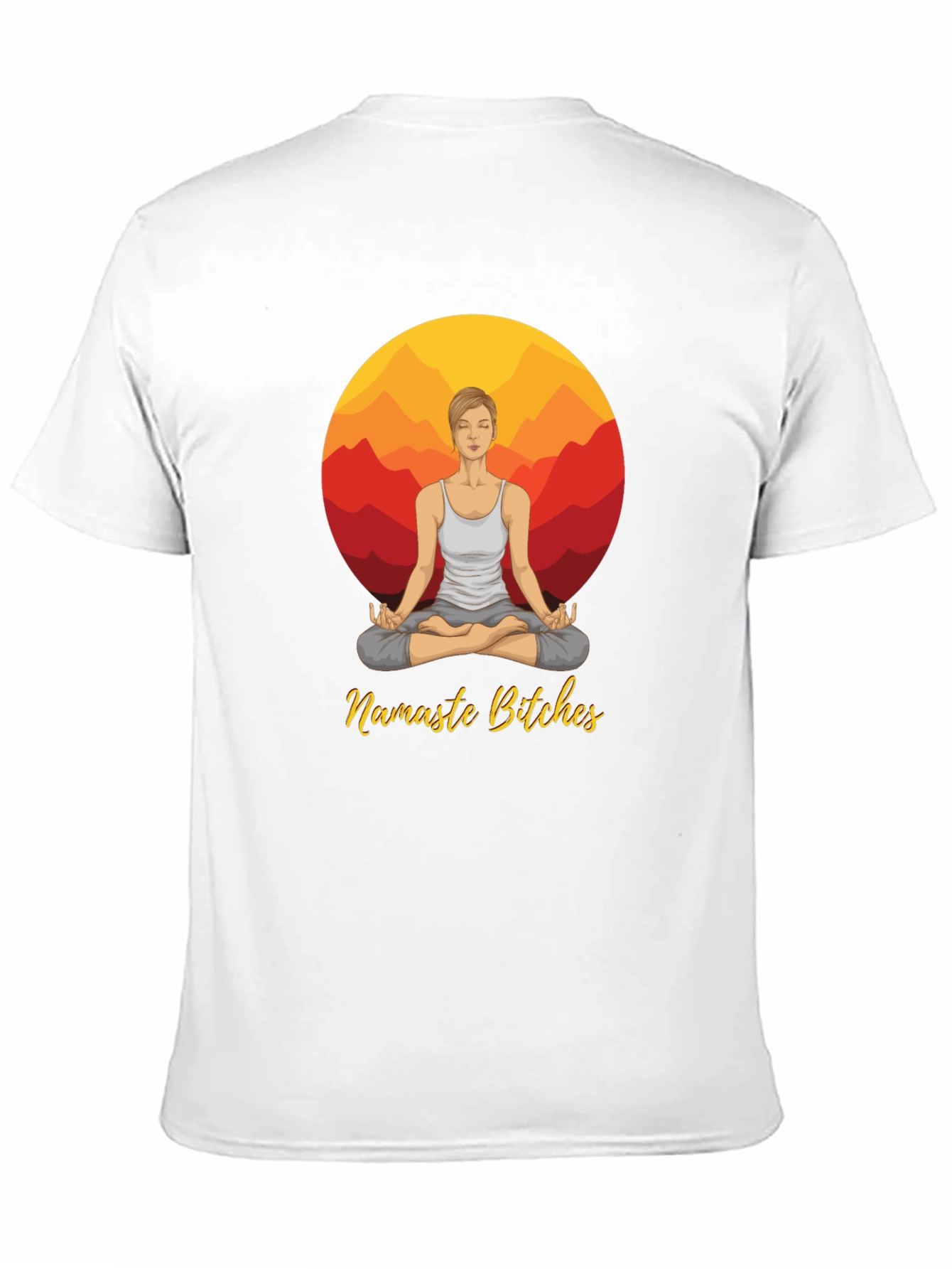 Black Namaste Bitches Yoga Tee view 11