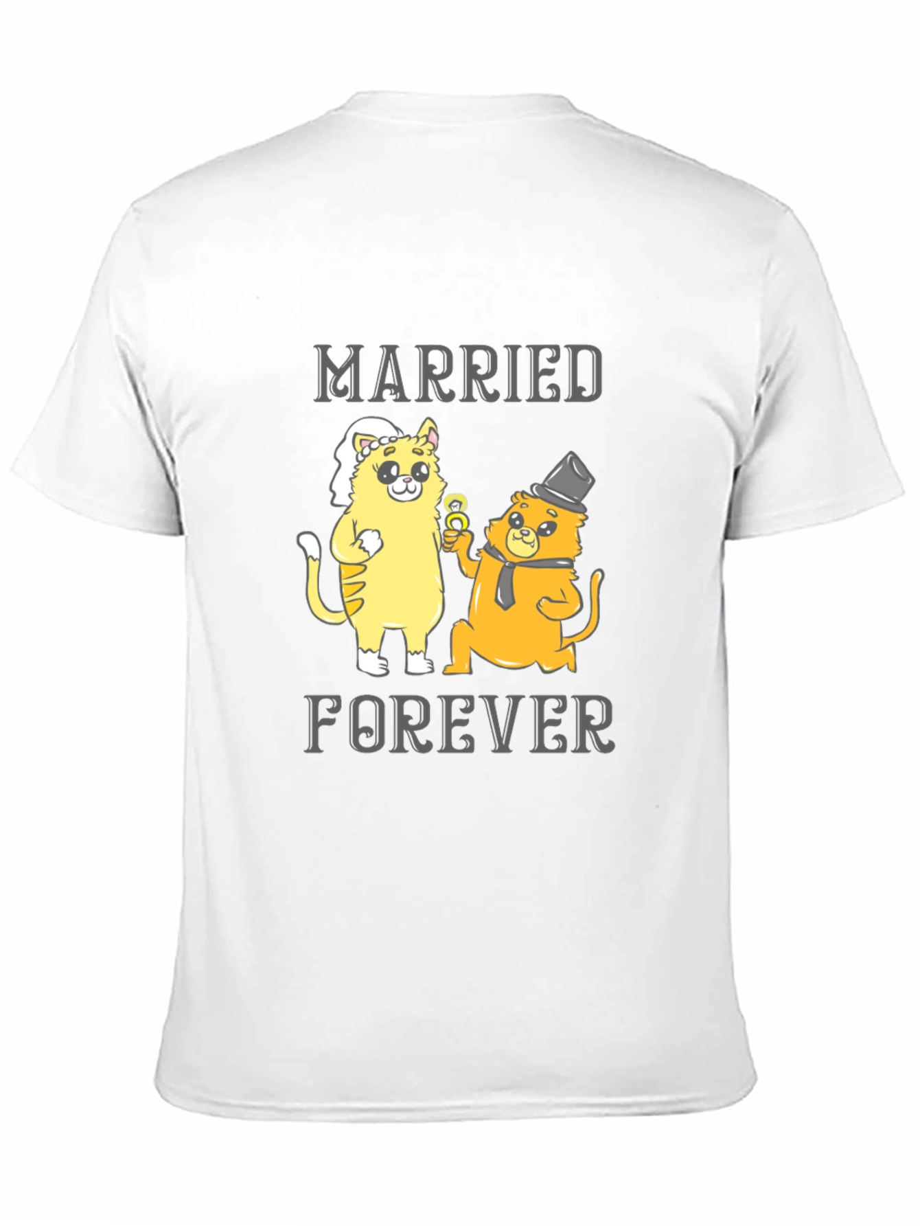 Black Married Forever Cats T-Shirt view 11