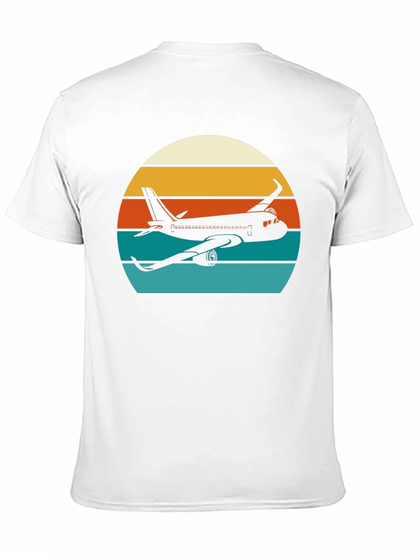 Black Retro Airplane Sunset T-Shirt - Aviation Tee view 11