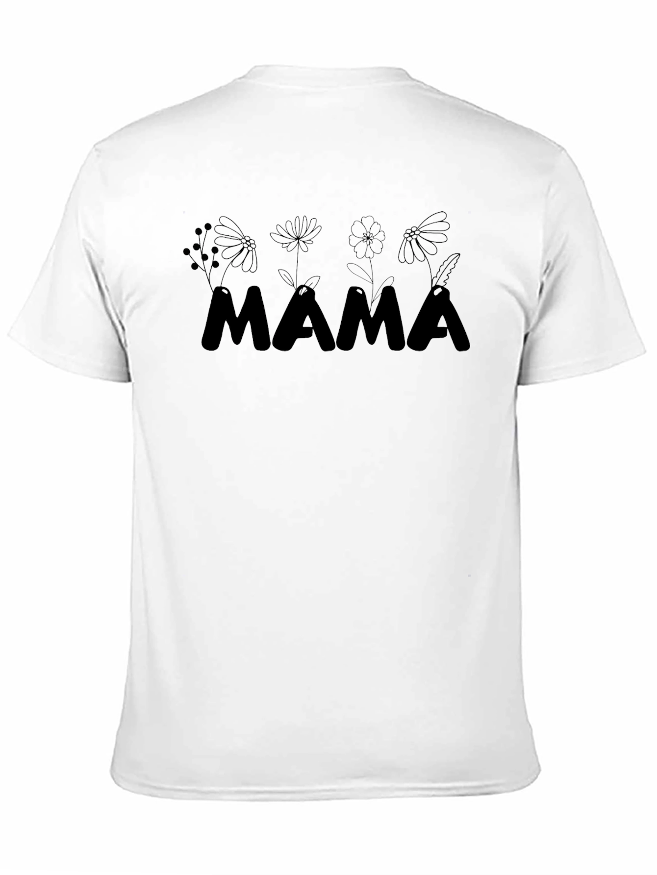 Black Mama Floral Graphic Black T-Shirt view 11