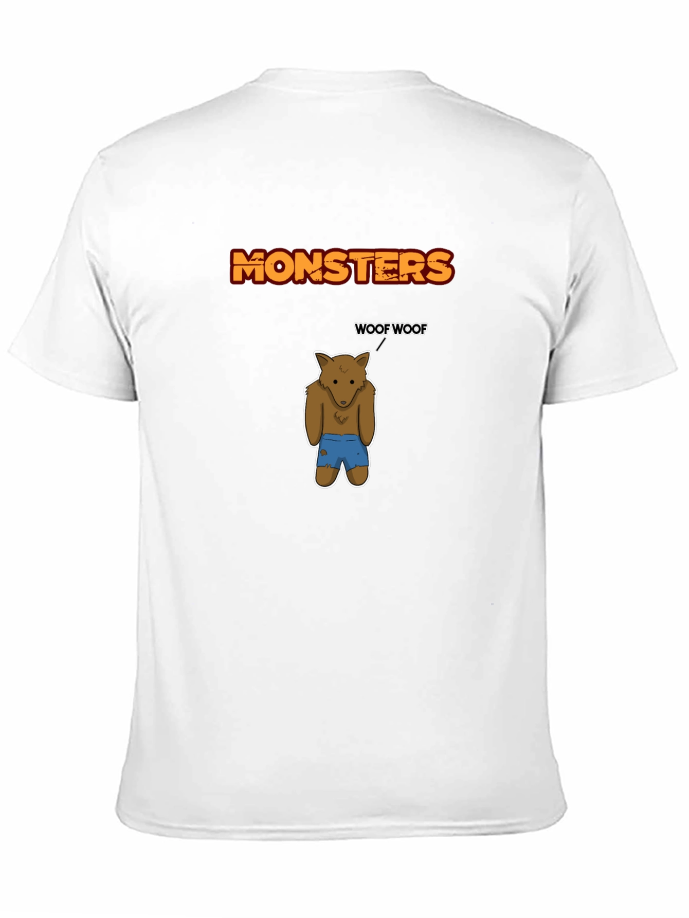 Black Monsters Woof Werewolf Graphic Tee view 11