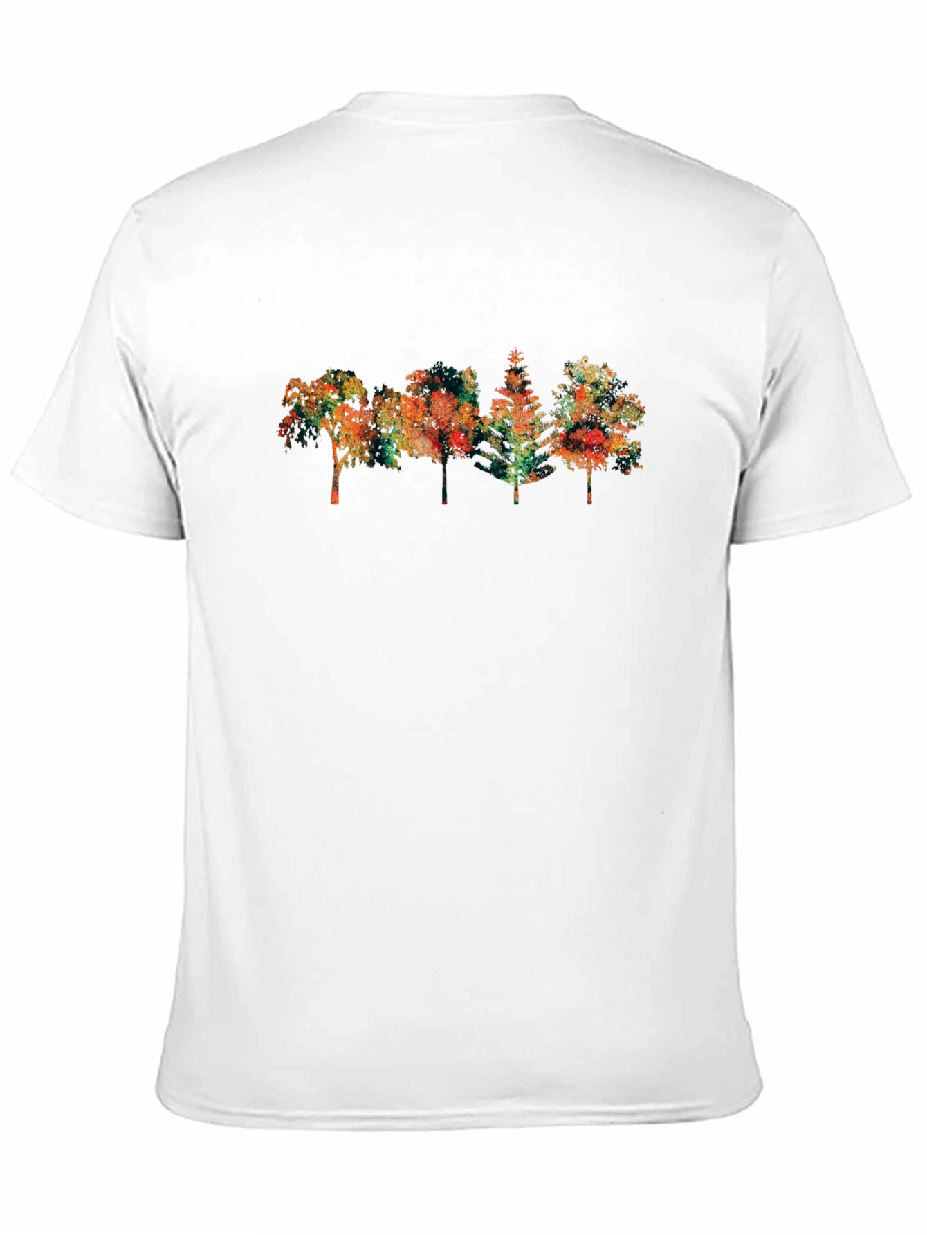 Black Nature Trees Graphic Black T-Shirt view 11