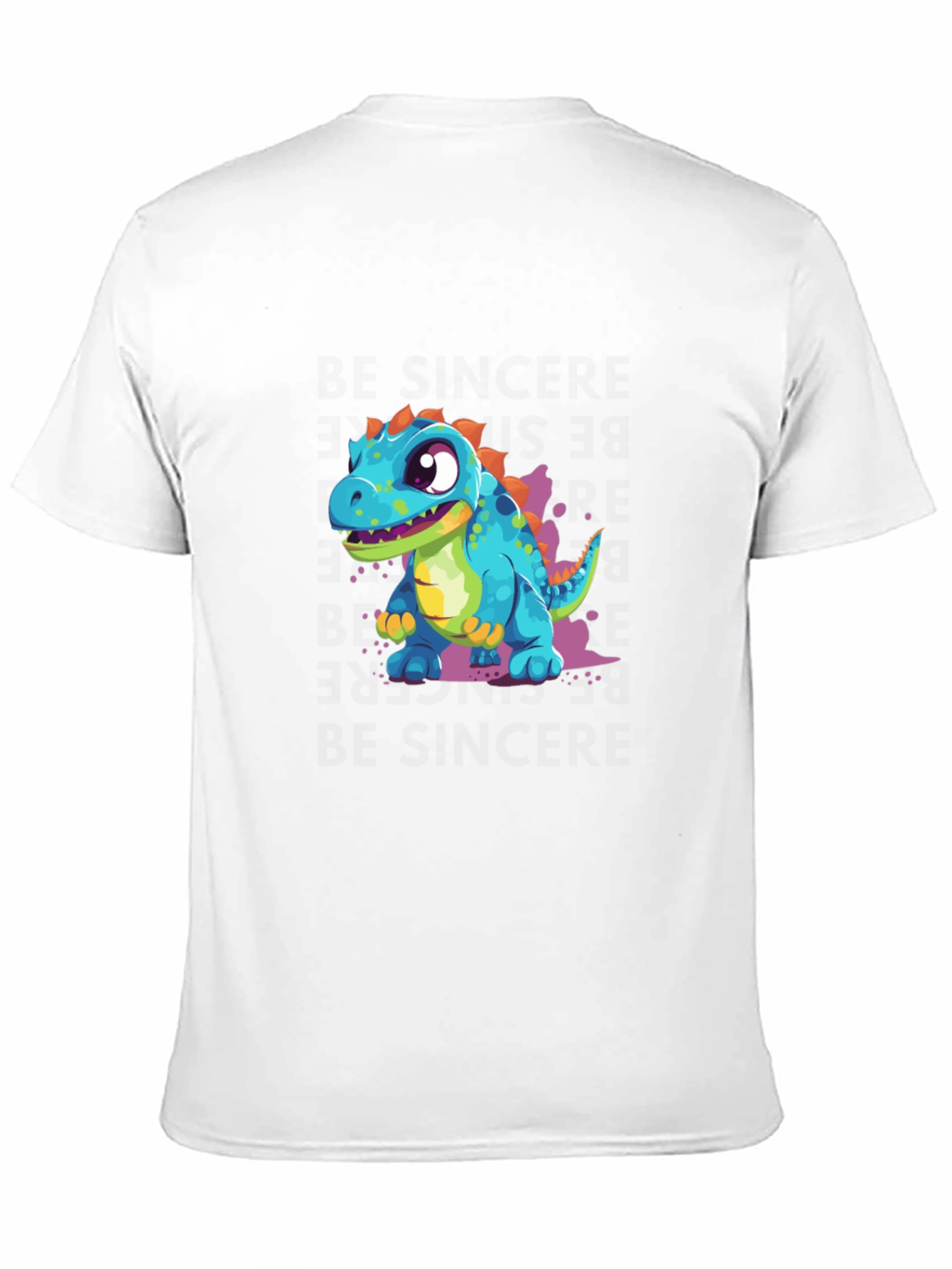Black Cute Cartoon Dinosaur Graphic Tee view 11