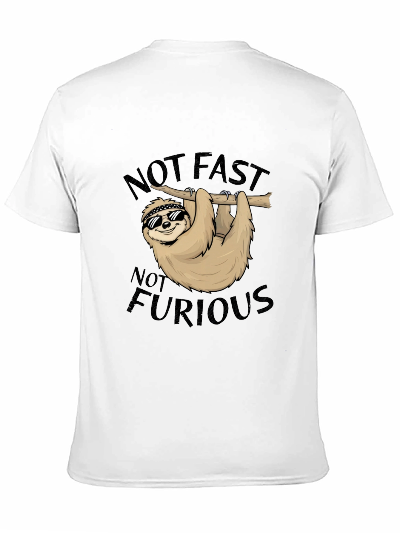 Black Not Fast Not Furious Sloth T-Shirt view 11