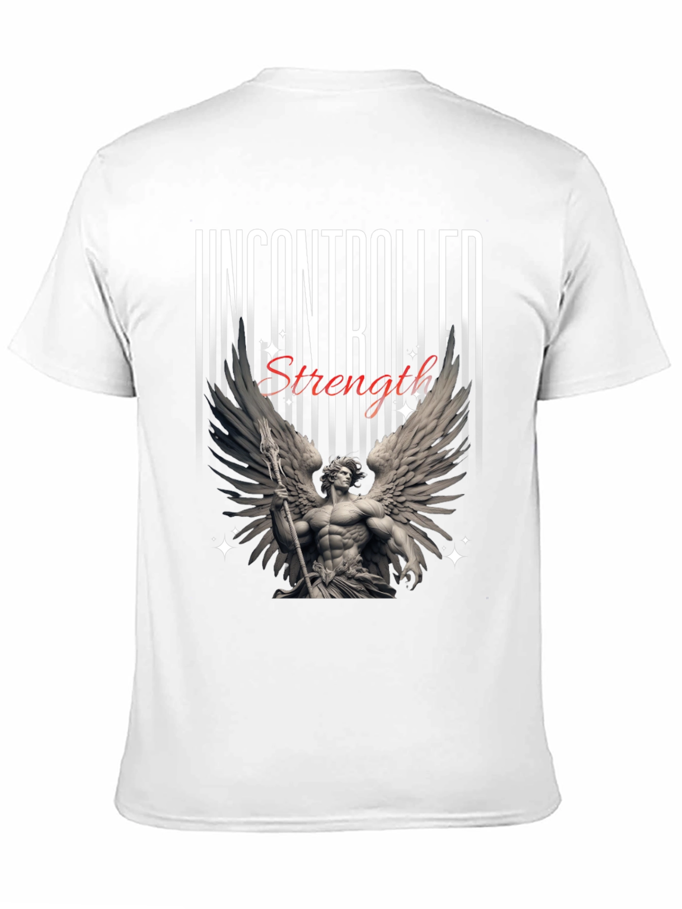 Black Uncontrolled Strength Graphic T-Shirt view 11