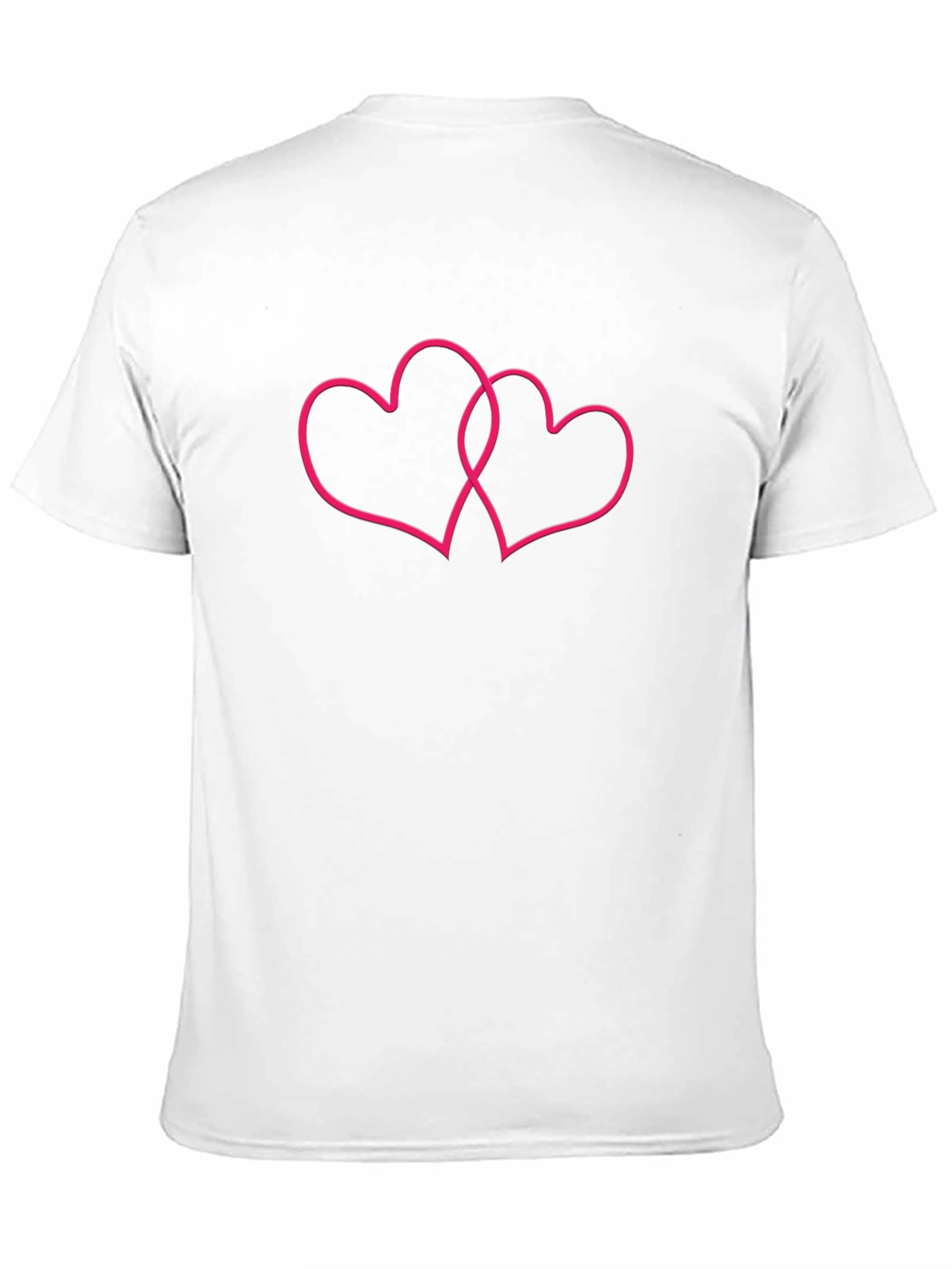 Black Double Heart Graphic Tee - Stylish Casual Wear view 11