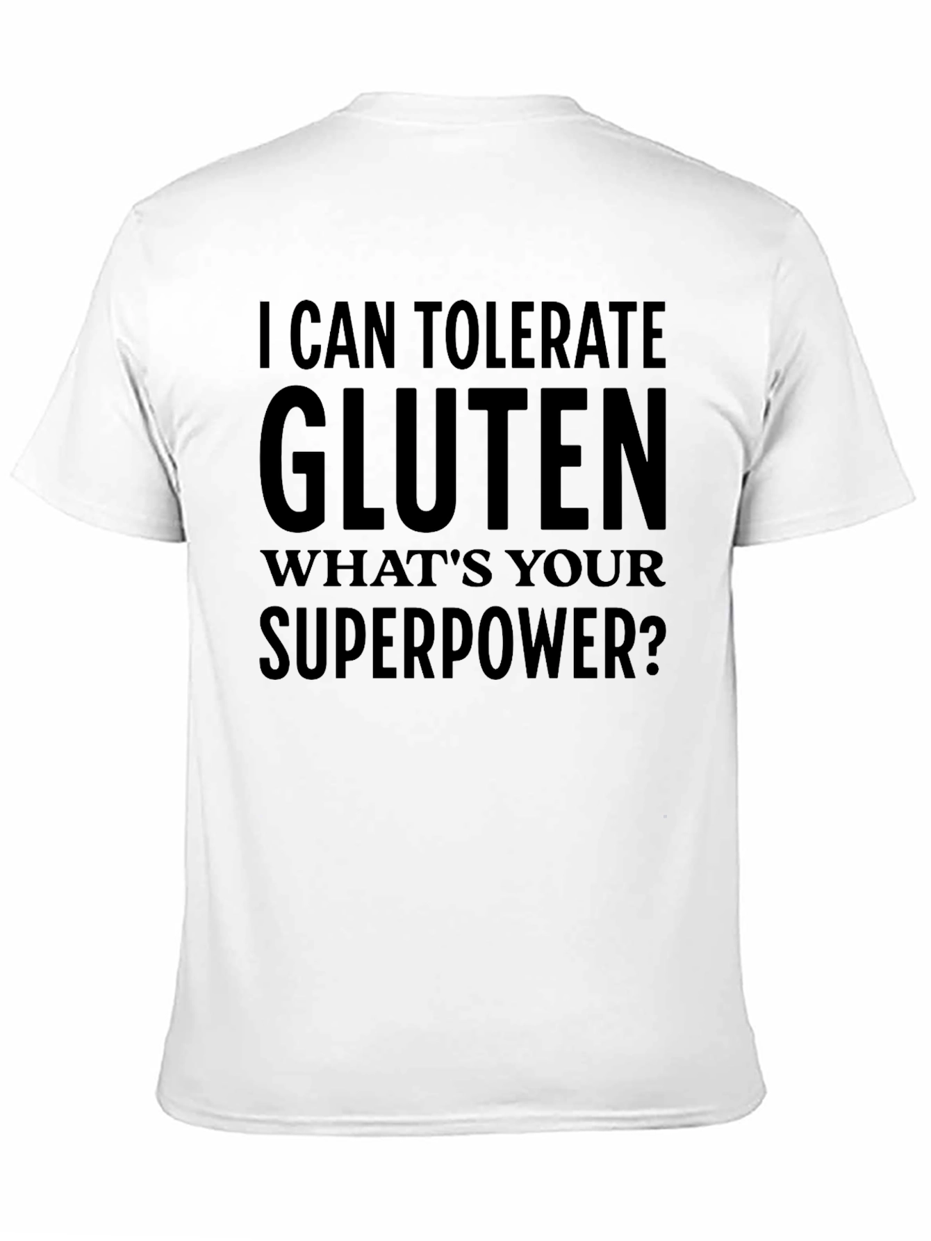 Black Gluten Tolerant Superpower T-Shirt view 11