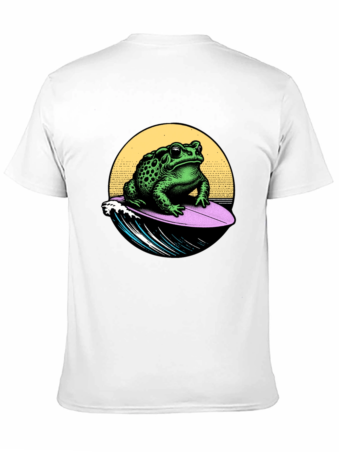 Black Surfing Toad Graphic T-Shirt - Black view 11