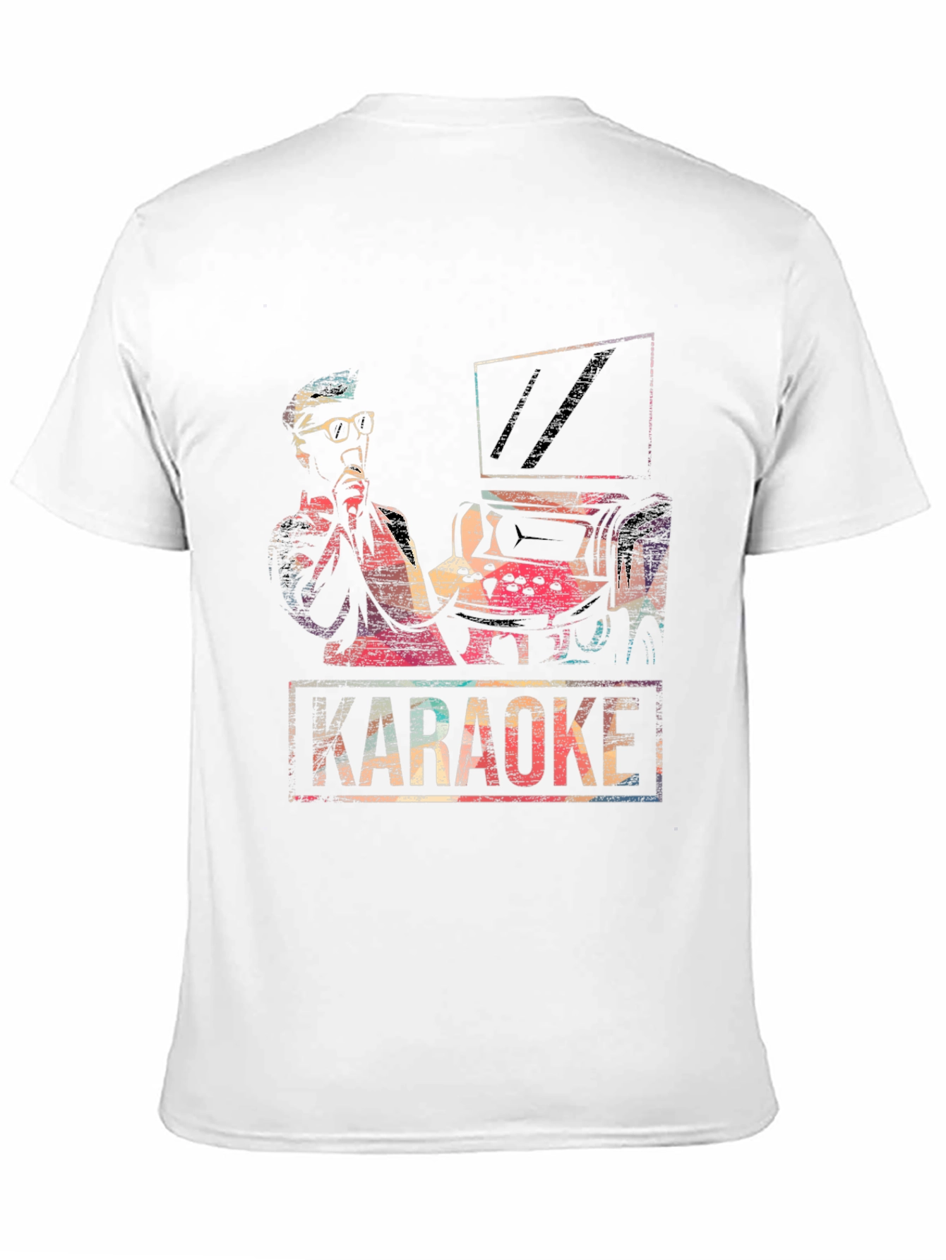 Black Retro Karaoke T-Shirt - Vintage Music Design view 11