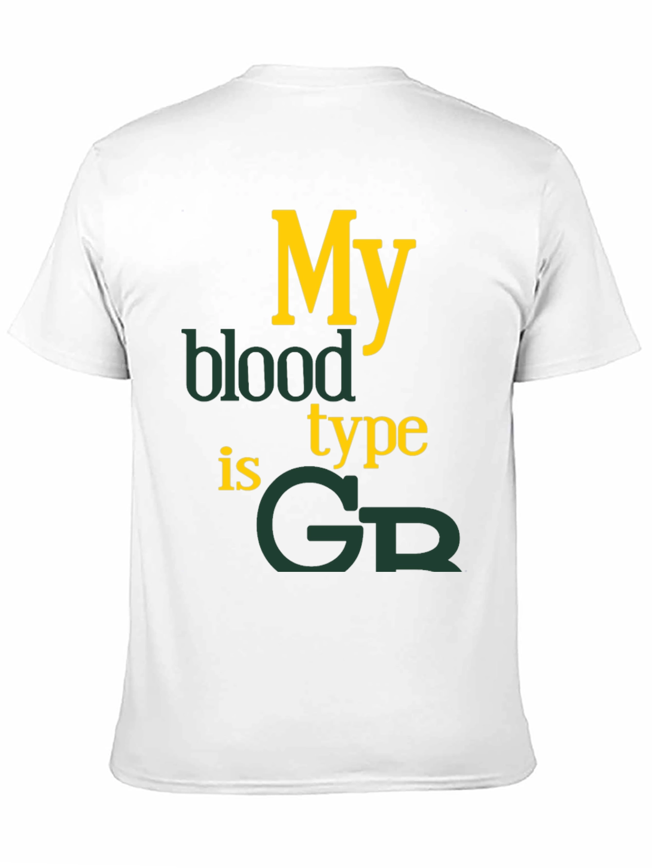 Black My Blood Type is GR Graphic T-Shirt view 11