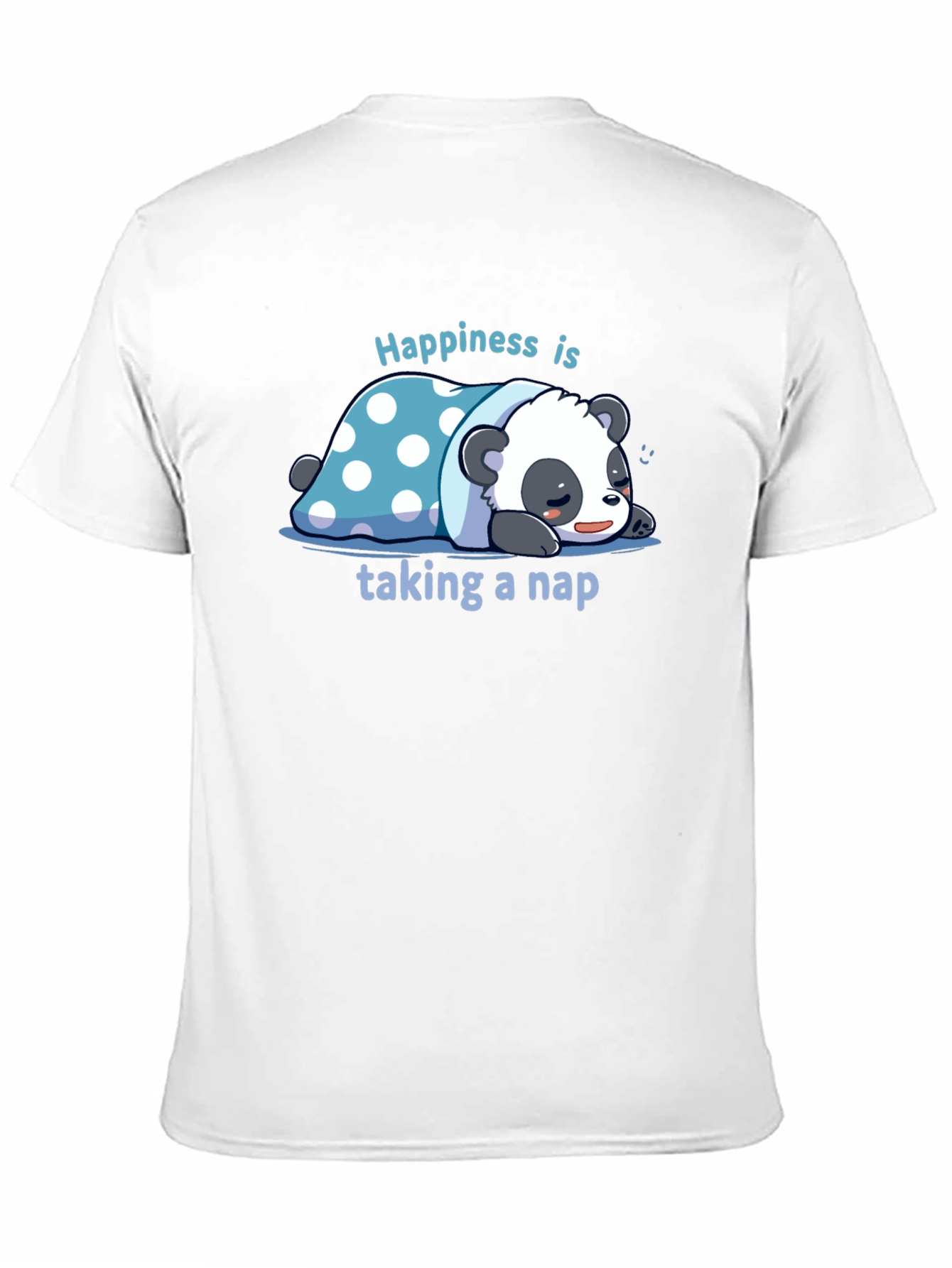 Black Cute Panda Nap T-Shirt view 11