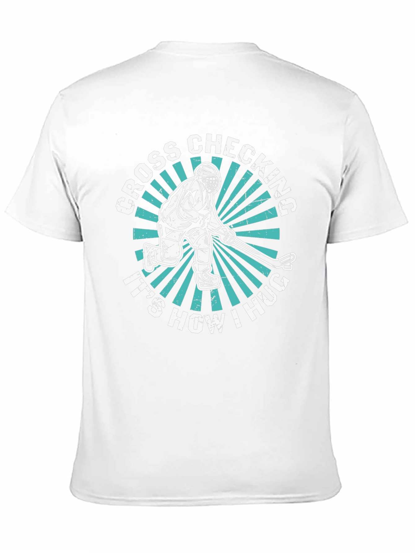 Black Cross Checking Hockey T-Shirt - It's How I Hug! view 11