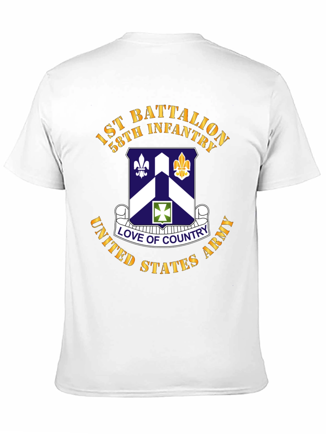 Black 1st Battalion 58th Infantry T-Shirt view 11