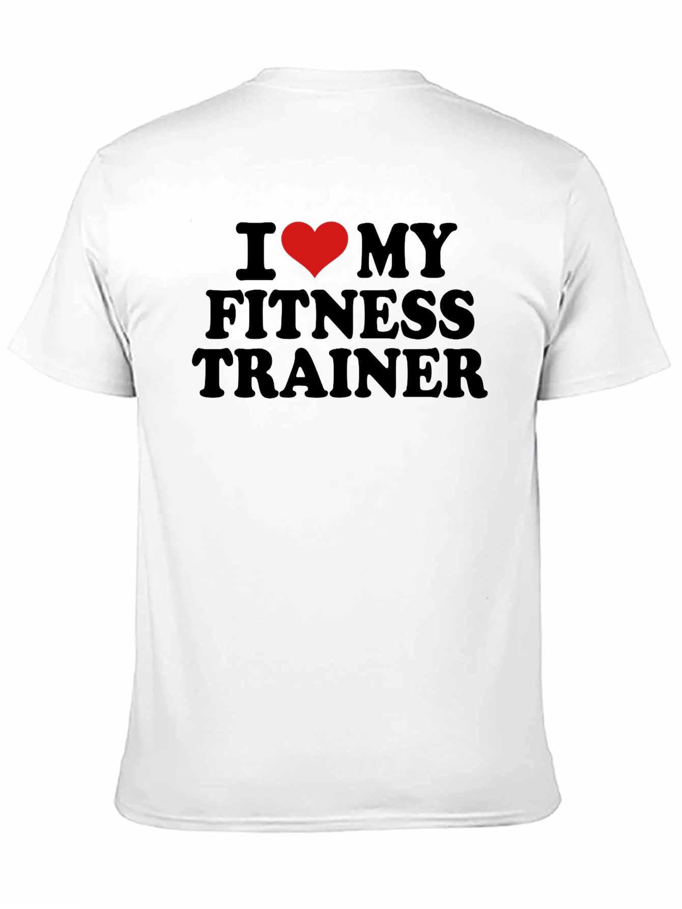 Black I Heart My Fitness Trainer Black Graphic T-Shirt view 11