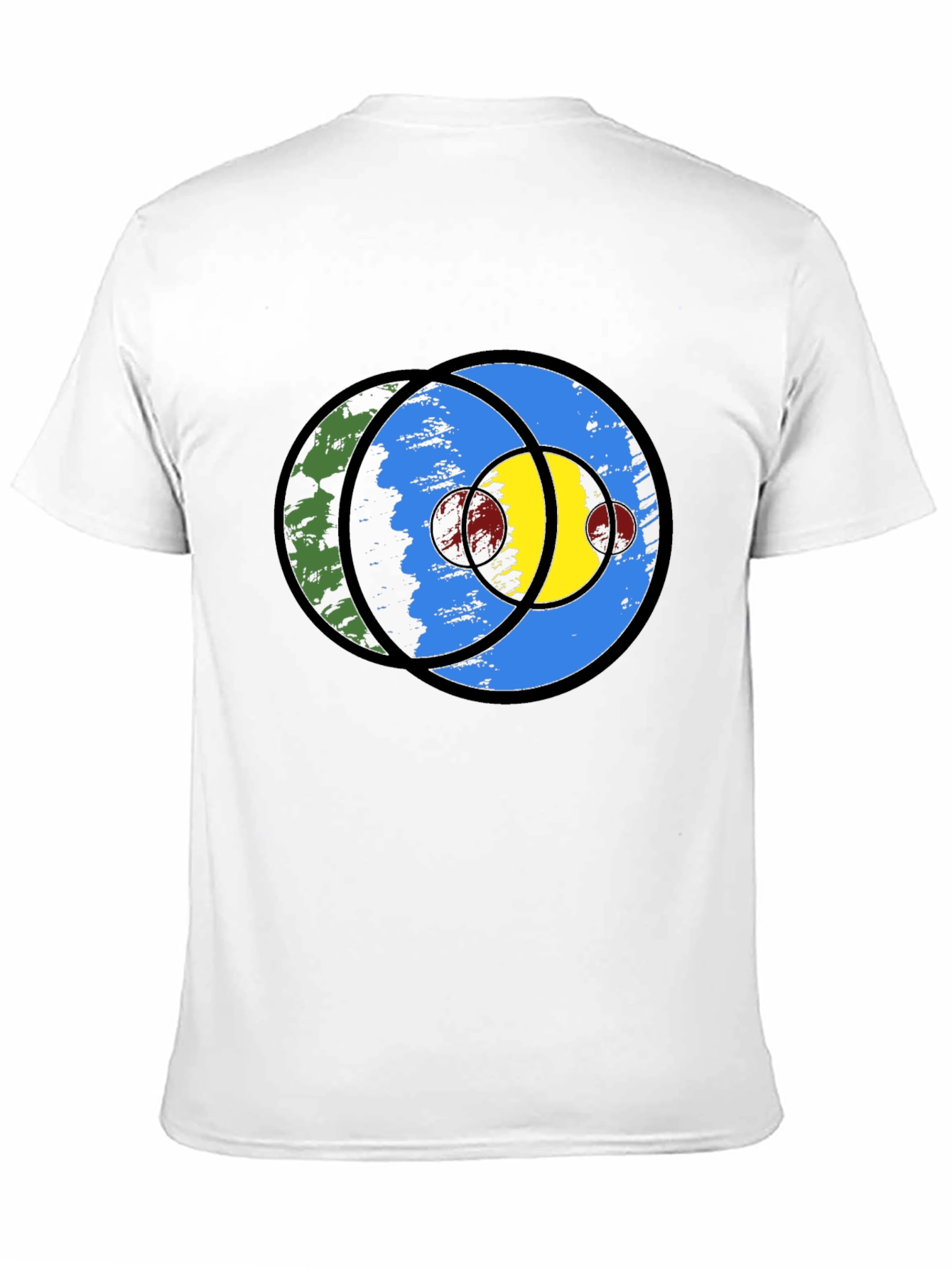 Black Abstract Graphic Print Black T-Shirt view 11