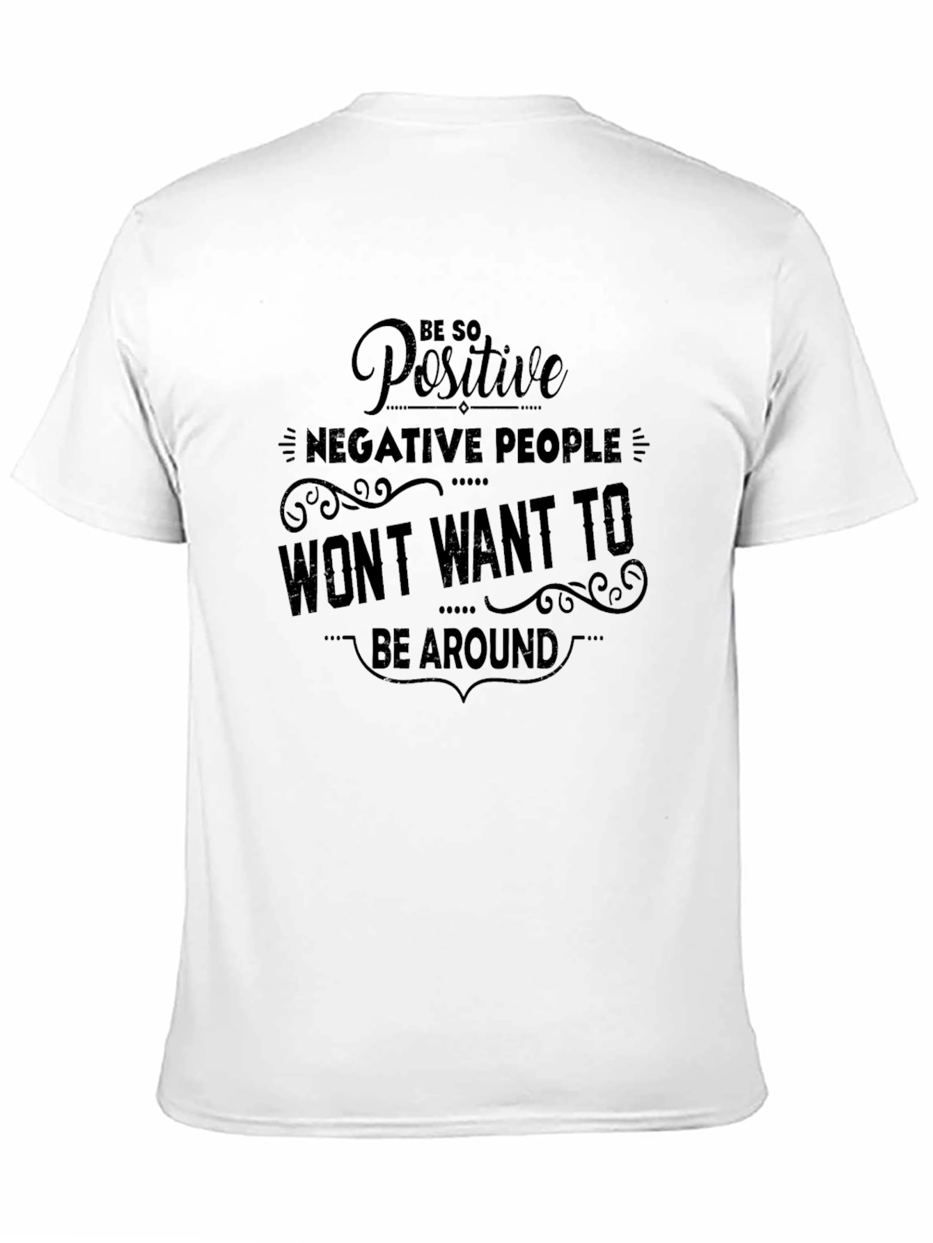 Black Positive Vibes T-Shirt - Motivational Graphic Tee view 11