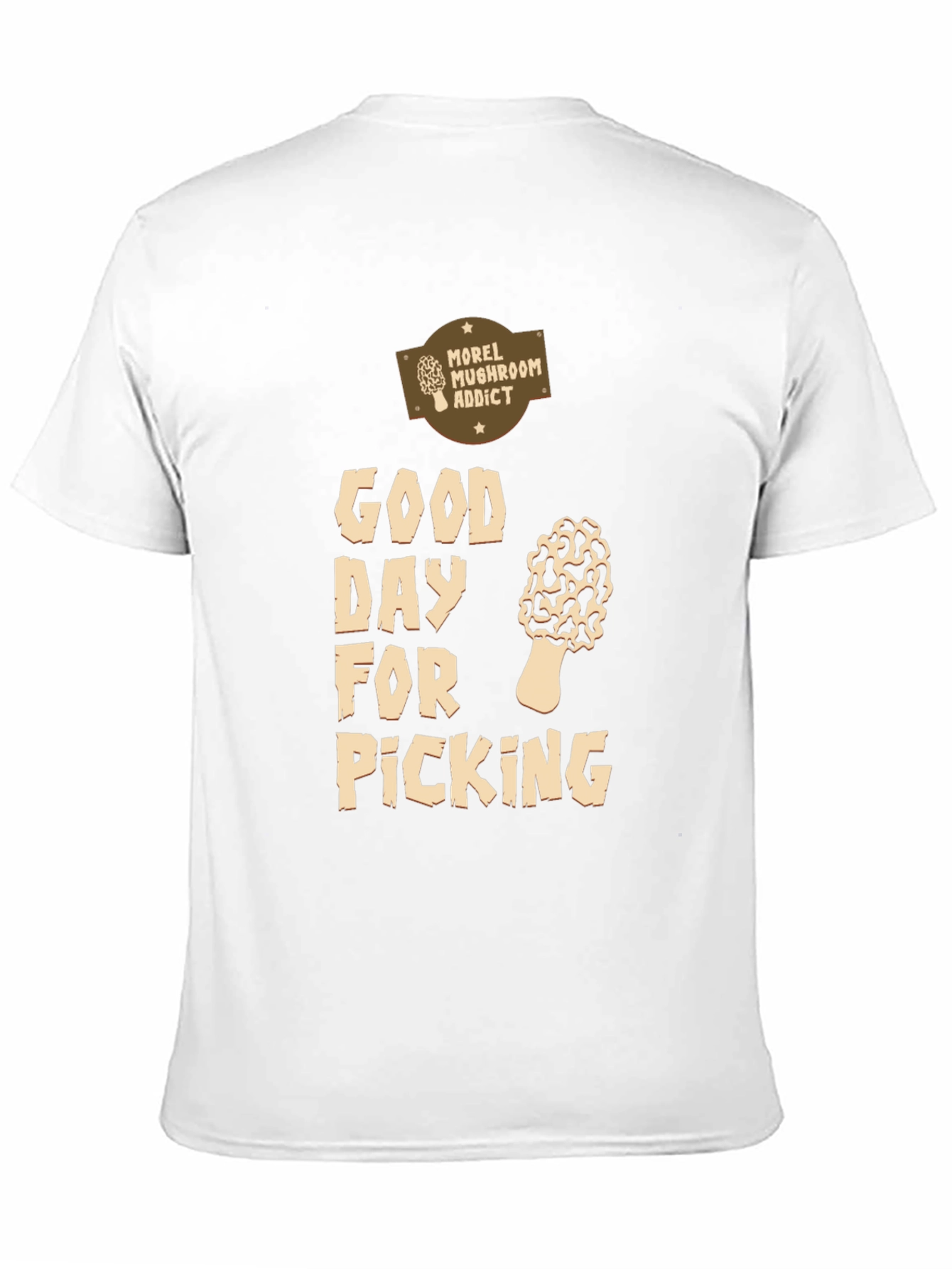 Black Morel Mushroom Addict T-Shirt - Good Day For Picking view 11