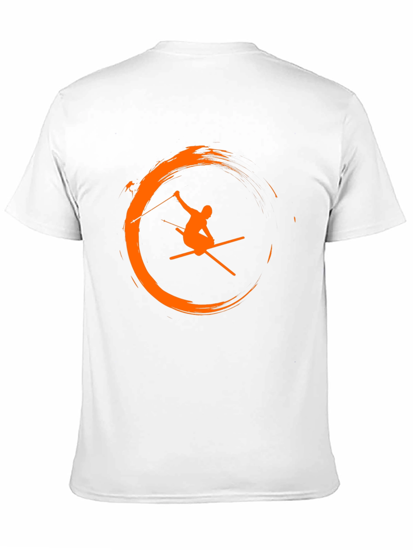 Black Skiing Graphic Tee - Men's Black T-Shirt view 11