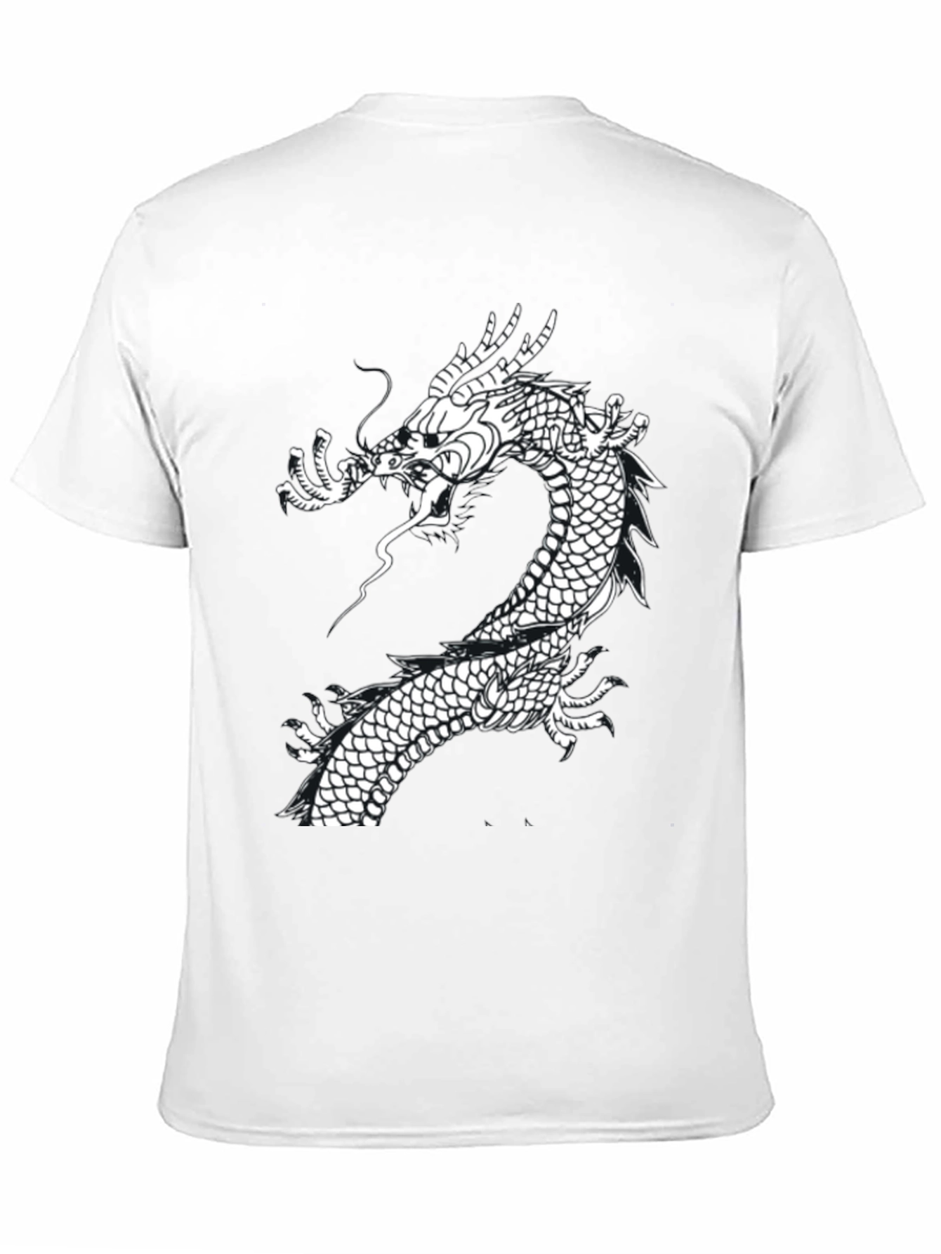 Black Dragon Graphic Tee - Black Cotton T-Shirt view 11