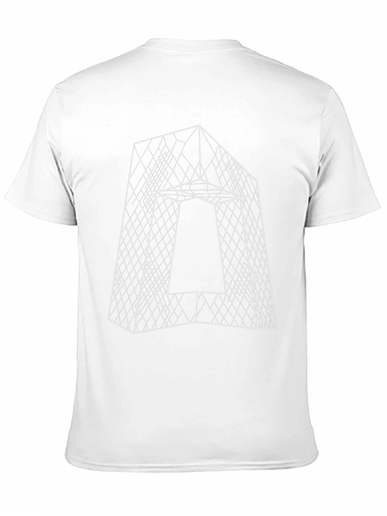 Black Geometric Building Outline Tee - Modern Design T-Shirt view 11