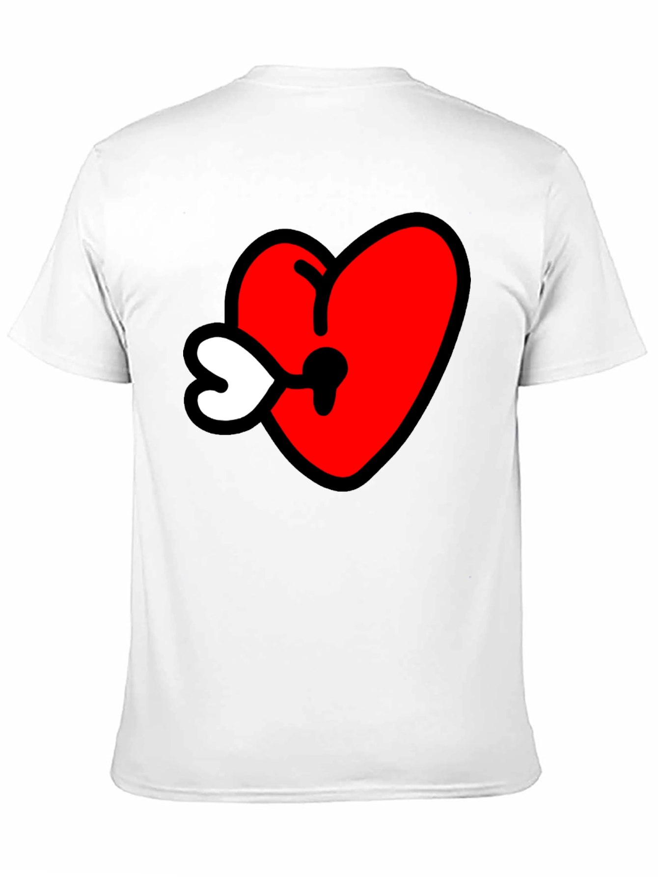 Black Heart Keyhole Graphic Tee - Black view 11