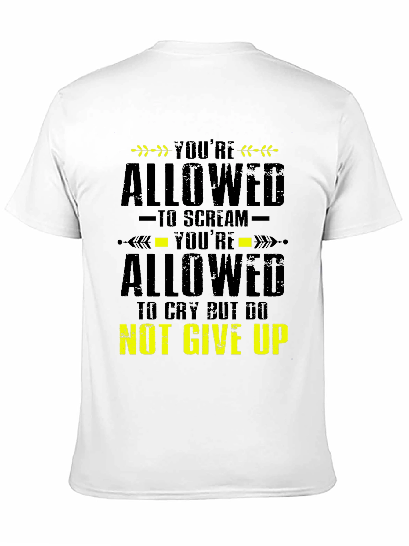 Black Motivational Graphic Tee - You're Allowed to Scream view 11