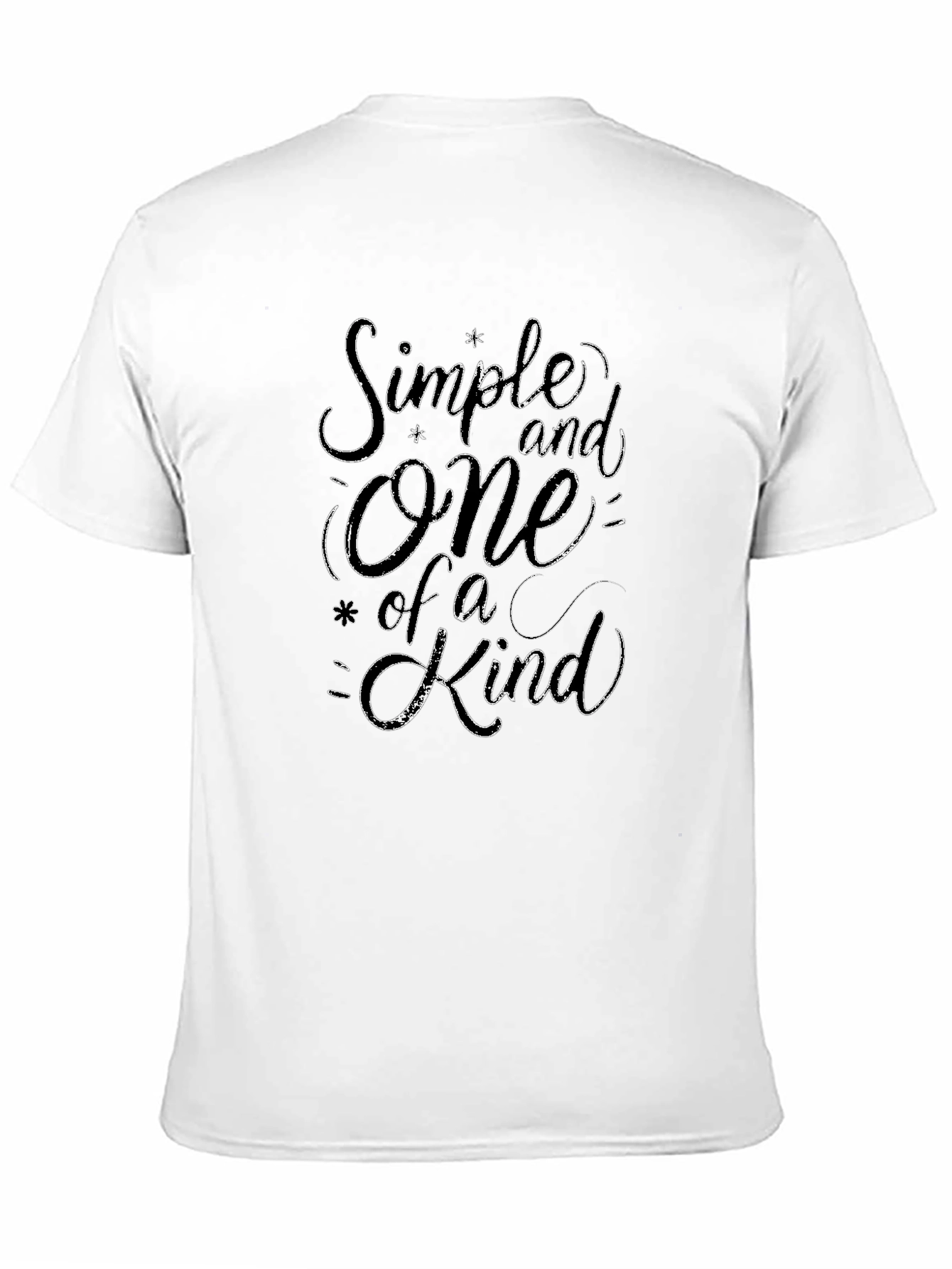 Black Simple One of a Kind Black Graphic Tee view 11