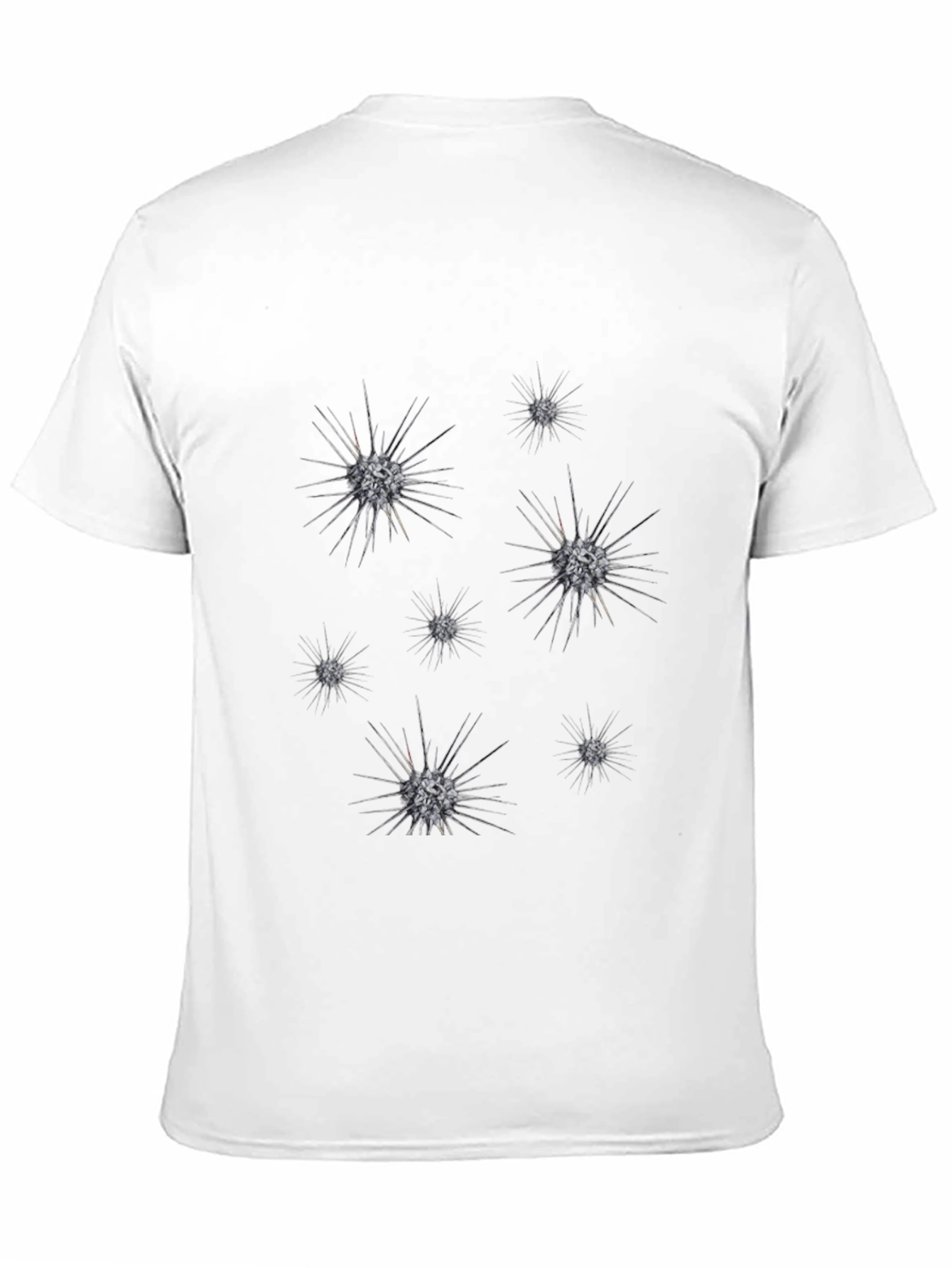 Black Spiky Celestial Orb Graphic Black T-Shirt view 11