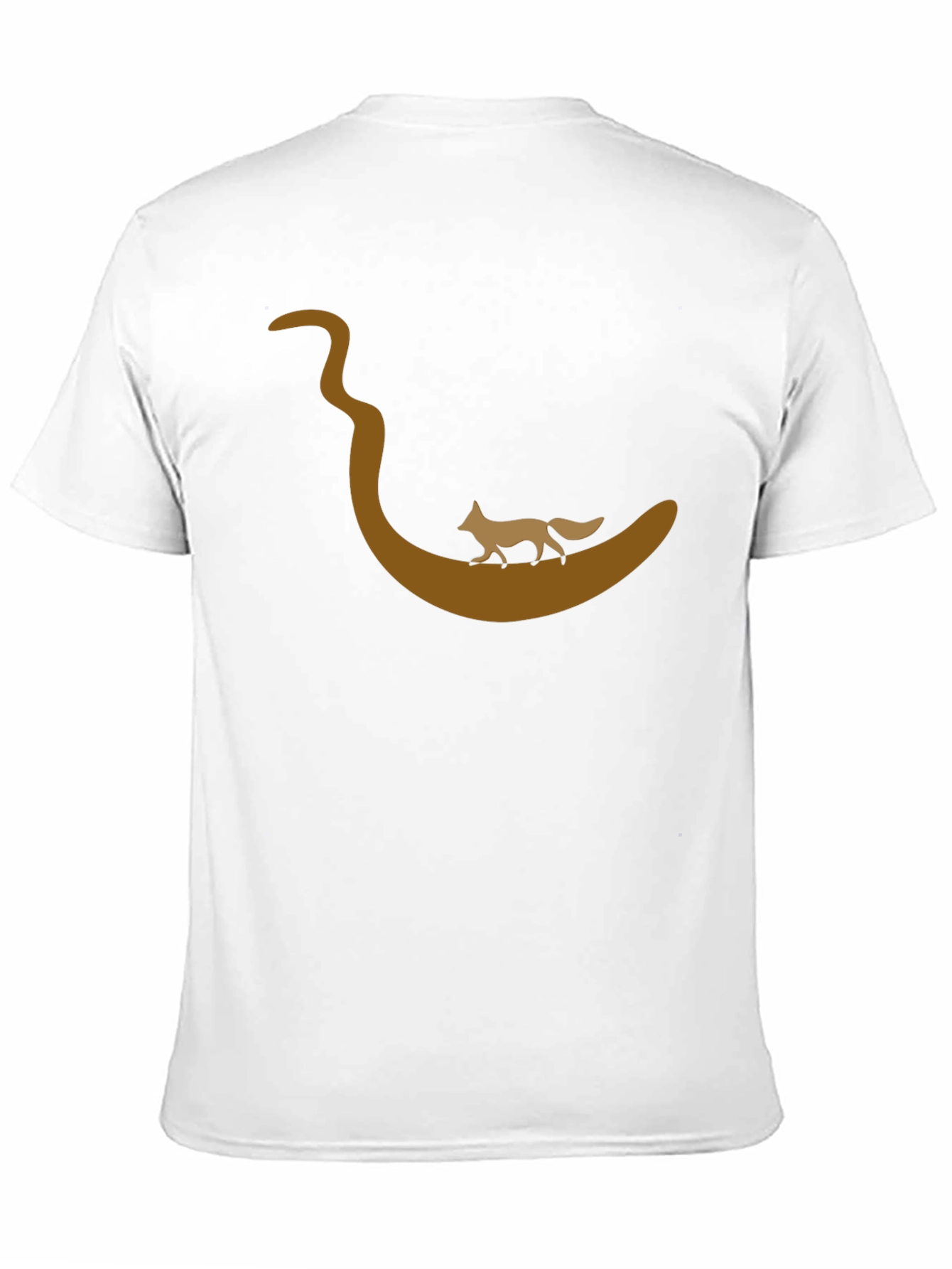 Black Fox on River T-Shirt - Black Cotton Tee view 11