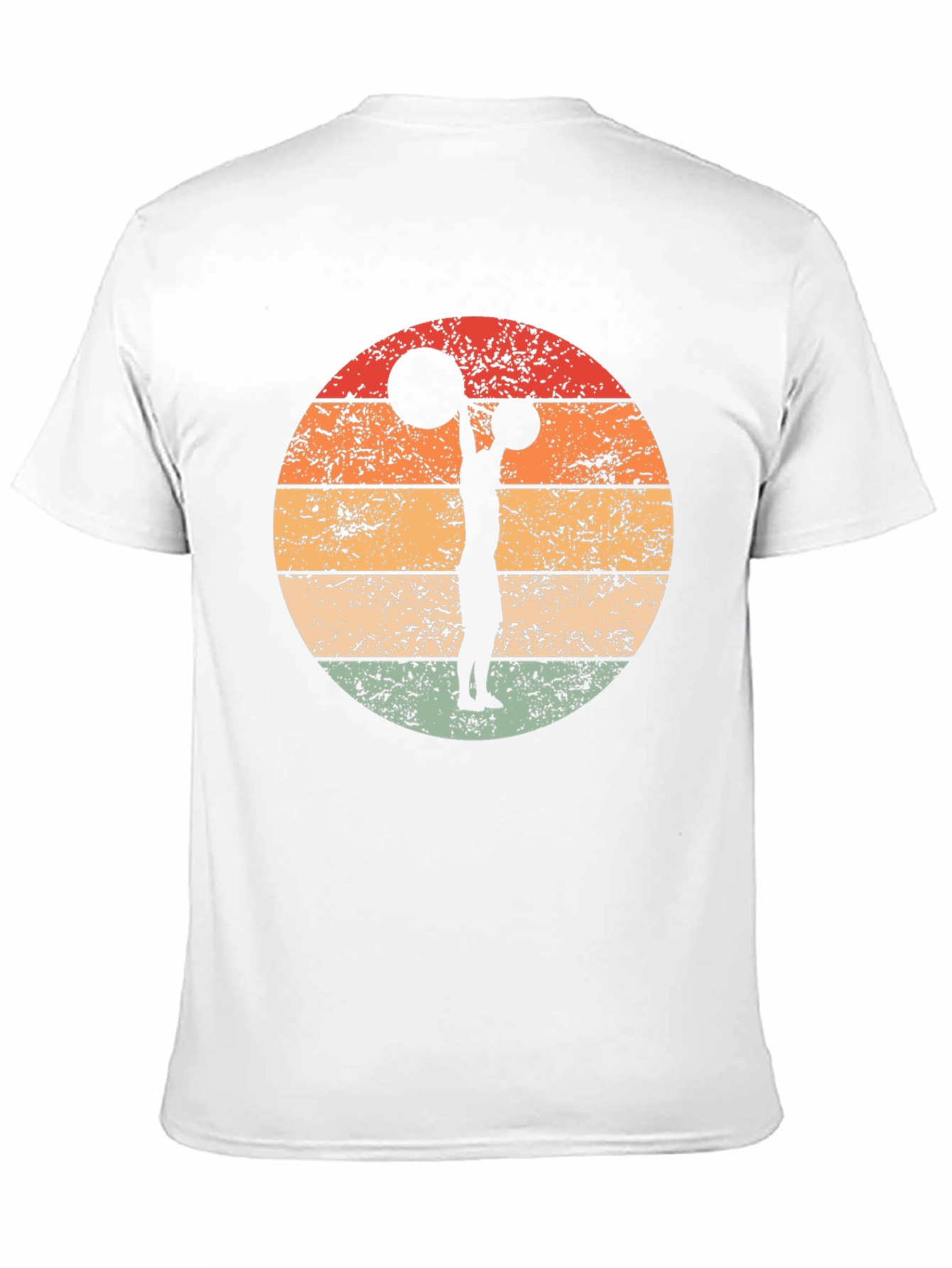 Black Retro Weightlifting Silhouette Graphic Tee view 11