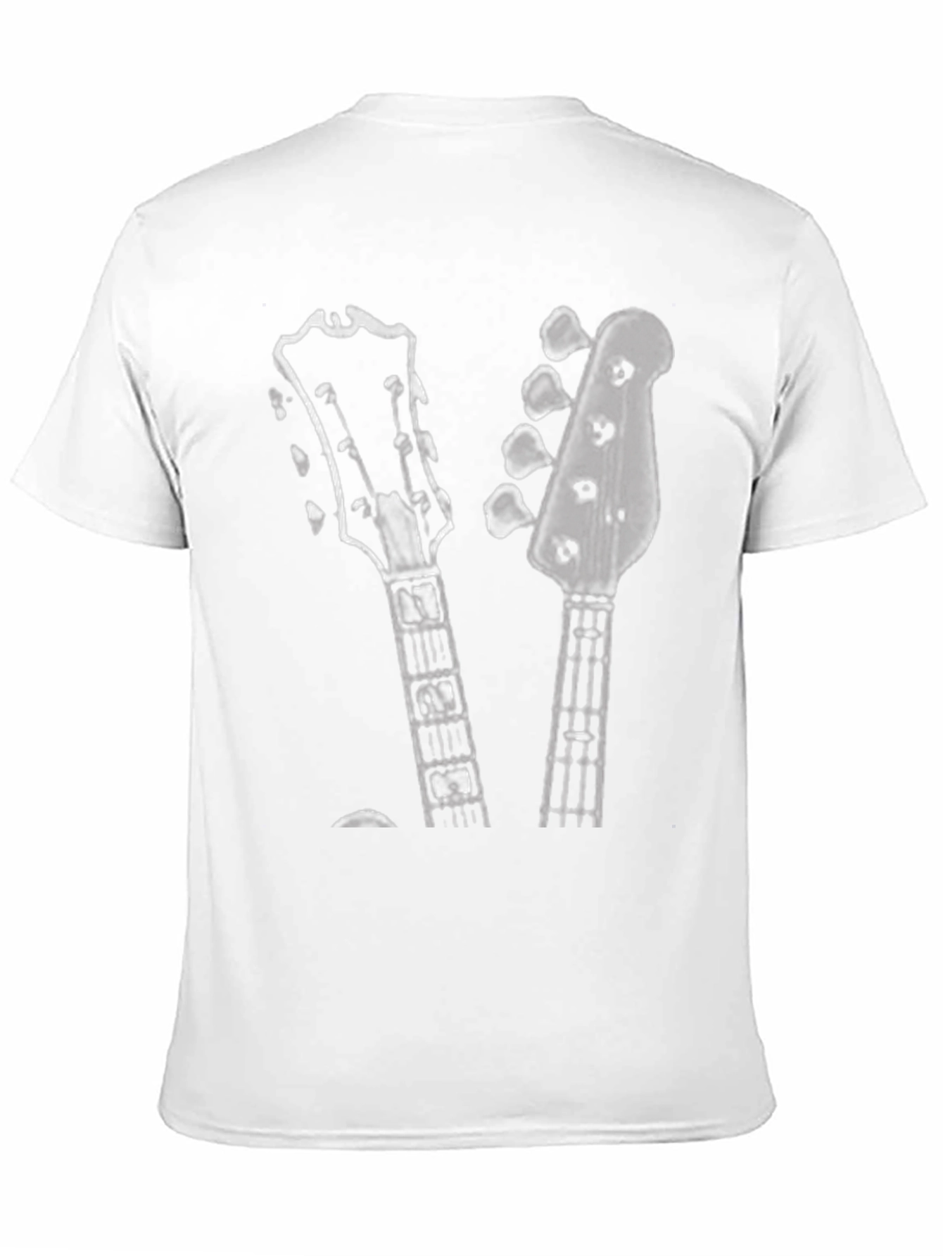 Black Guitar Head T-Shirt - Musical Style Tee view 11