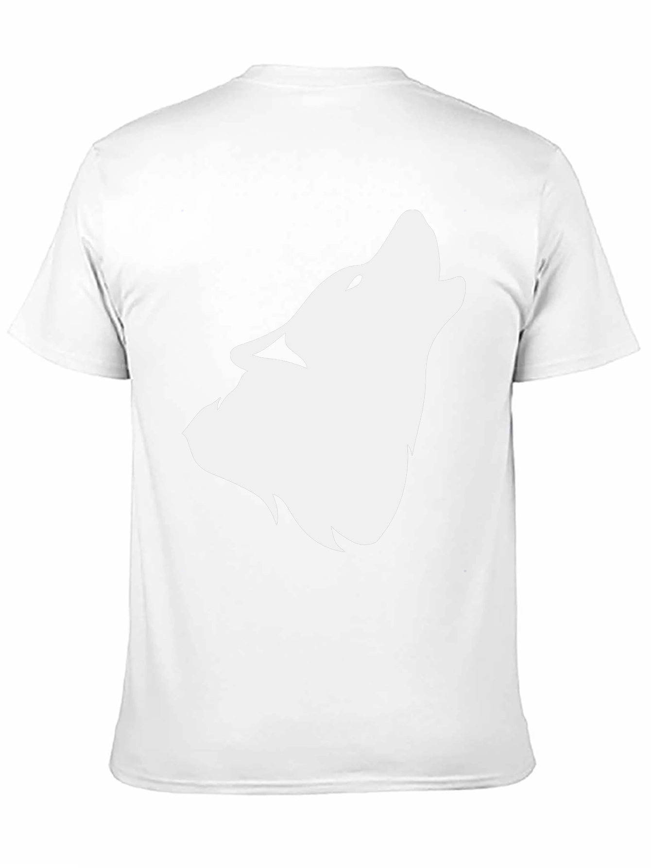 Black Black T-Shirt with White Wolf Graphic view 11