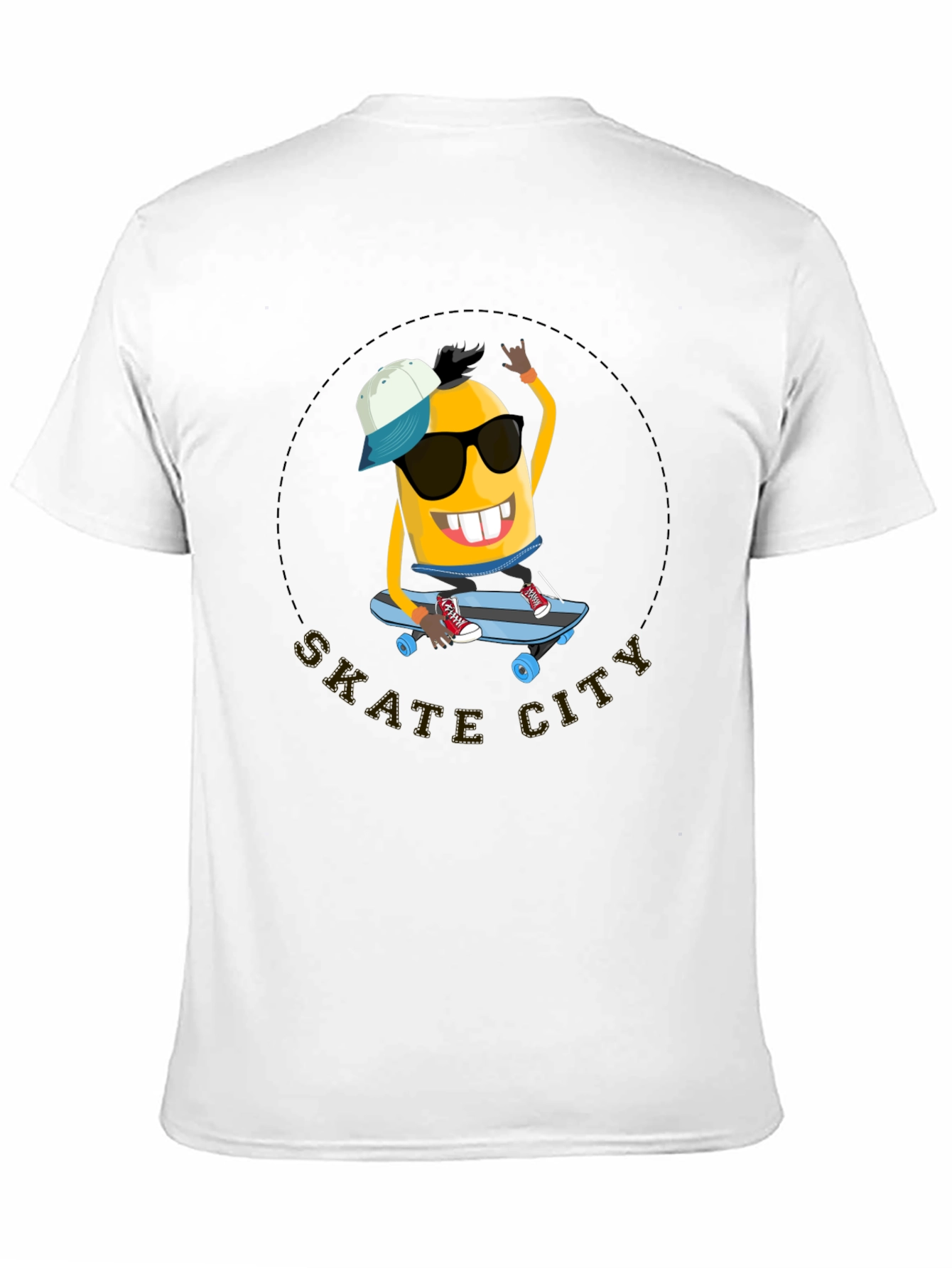 Black Skate City Minion T-Shirt - Cool Black Tee view 11