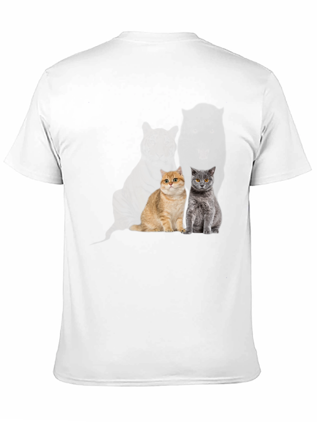 Black Cool Cat T-Shirt - Two Cats view 11