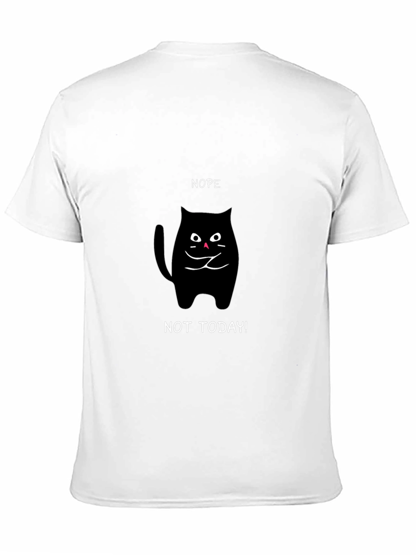 Black Nope Not Today Cat T-Shirt - Black view 11