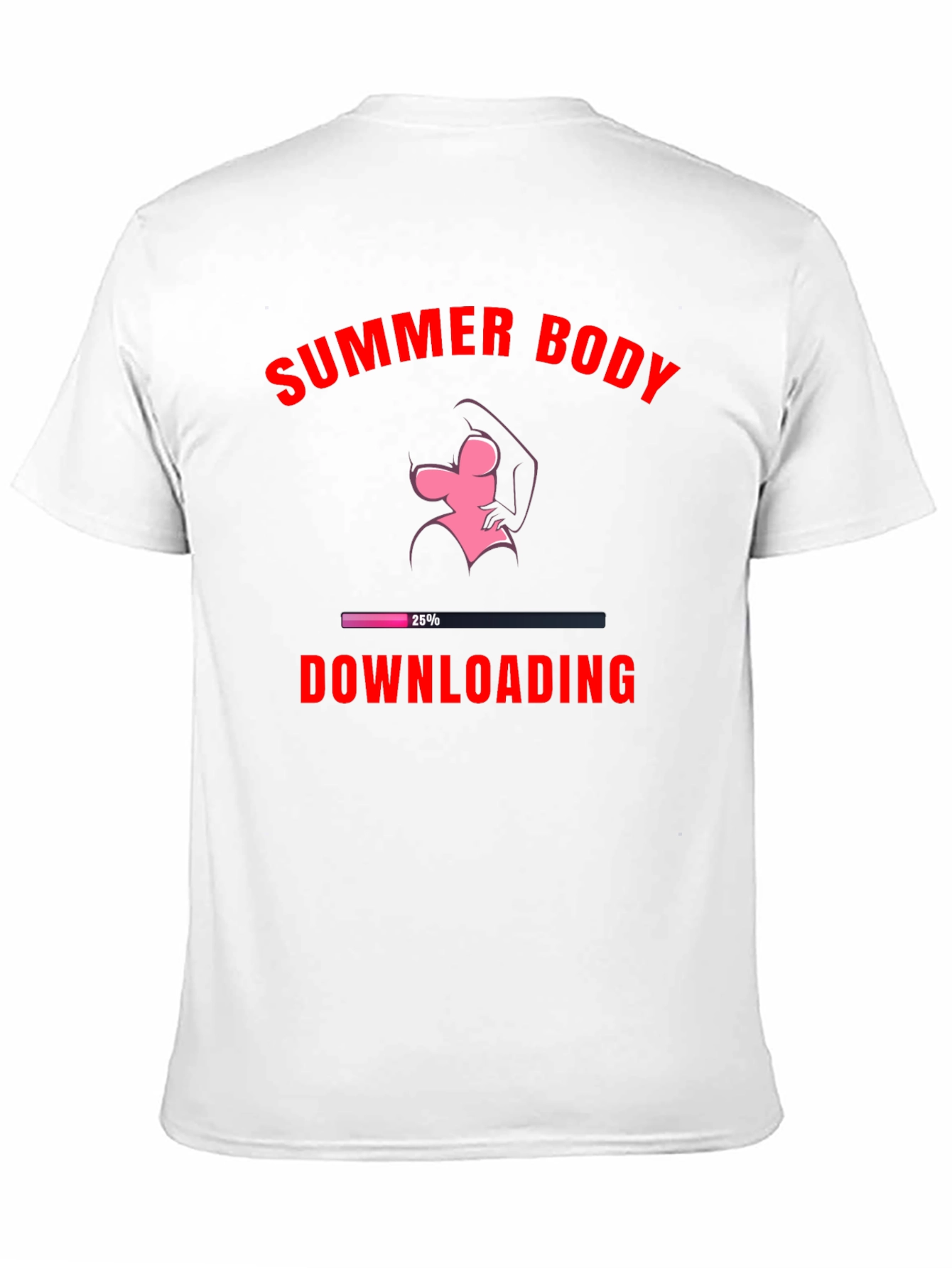 Black Summer Body Loading Graphic T-Shirt view 11