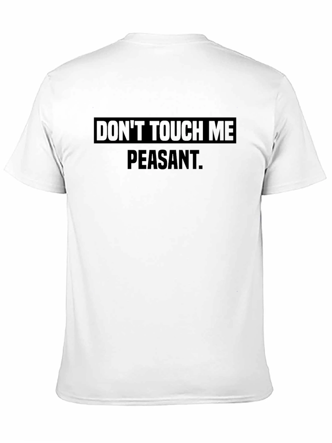 Black Don't Touch Me Peasant Black Graphic Tee view 11