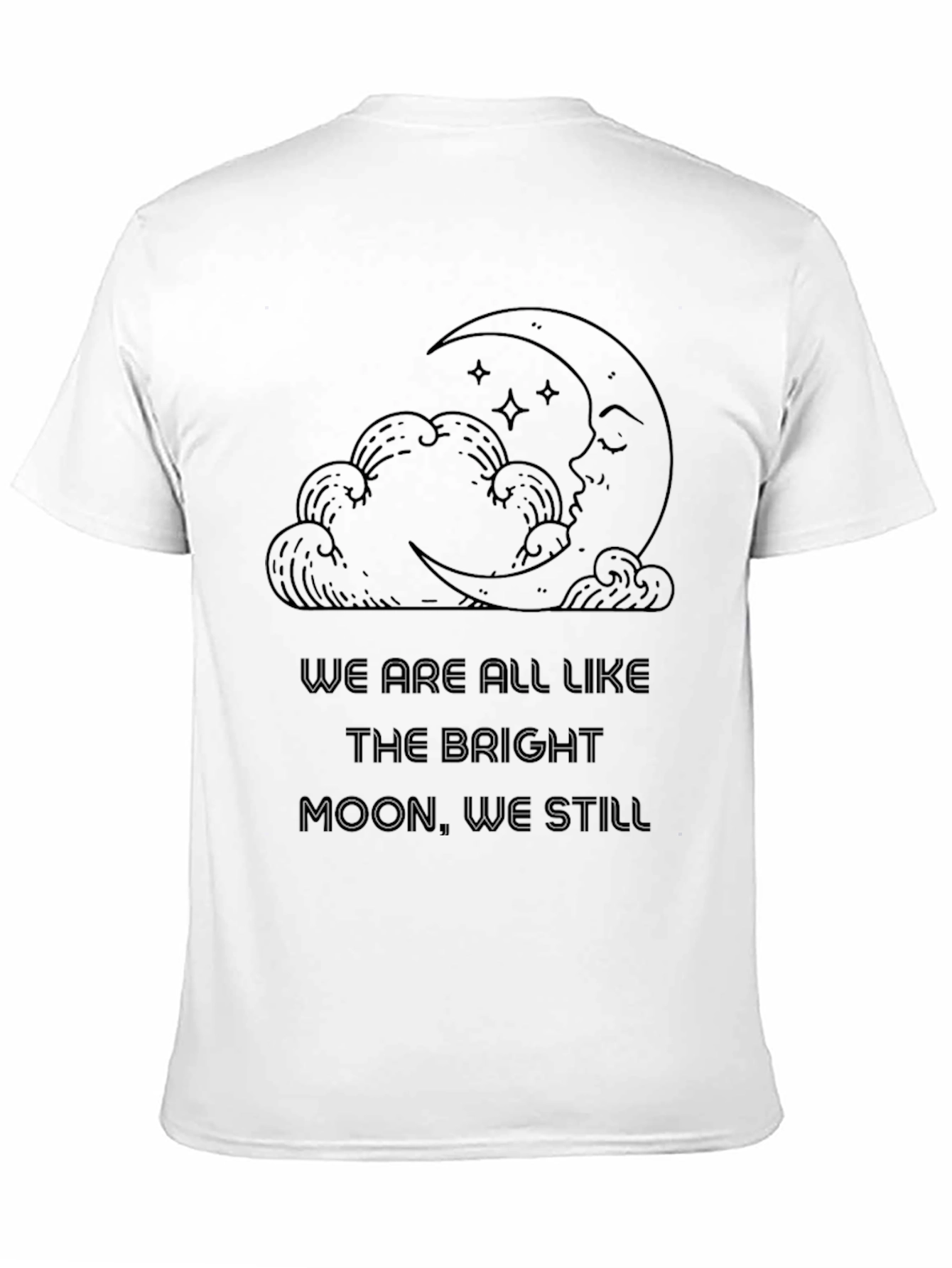 Black Moon & Stars Graphic T-Shirt - Inspirational Design view 11
