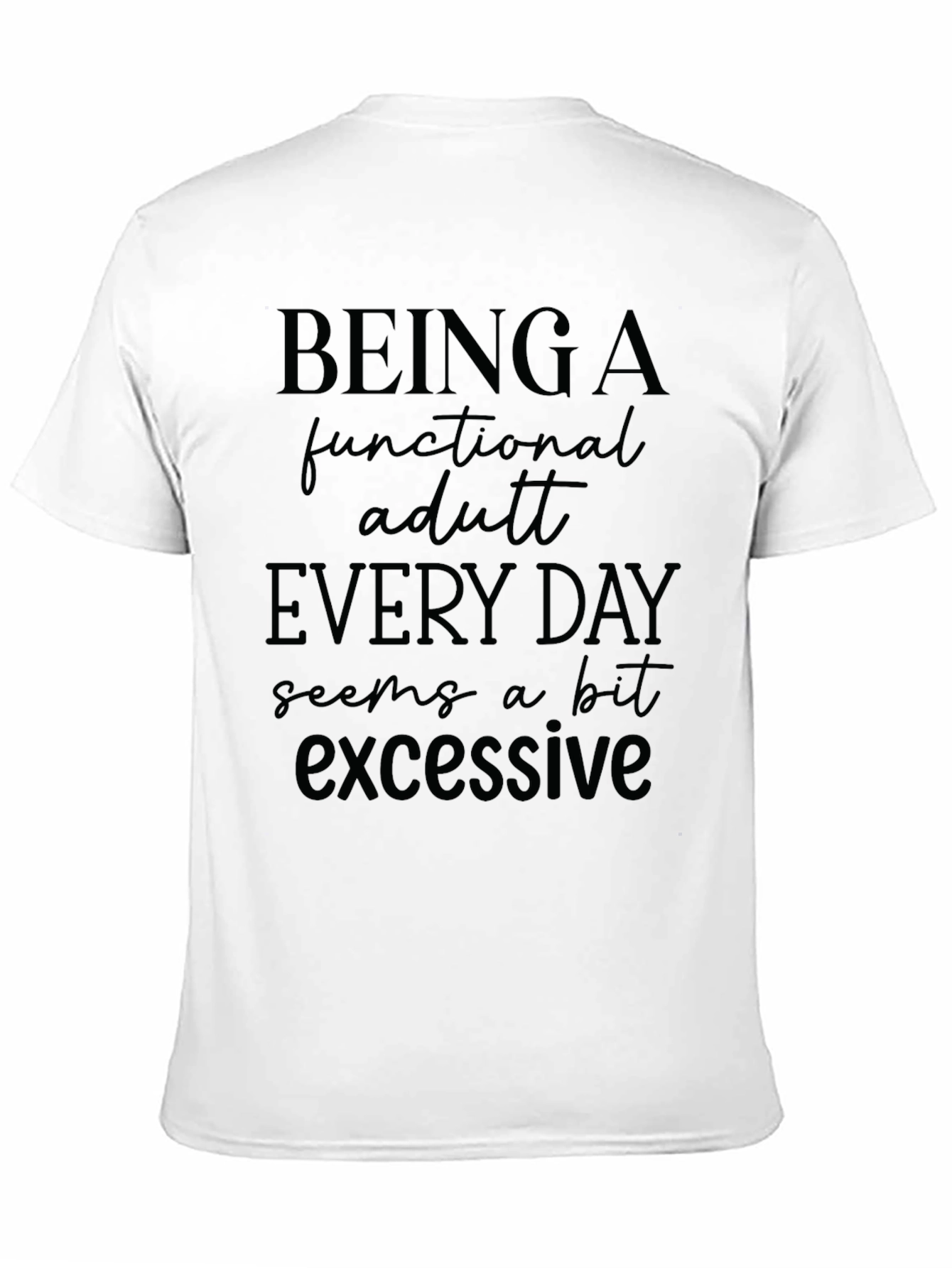 Black Funny Functional Adult Graphic T-Shirt view 11