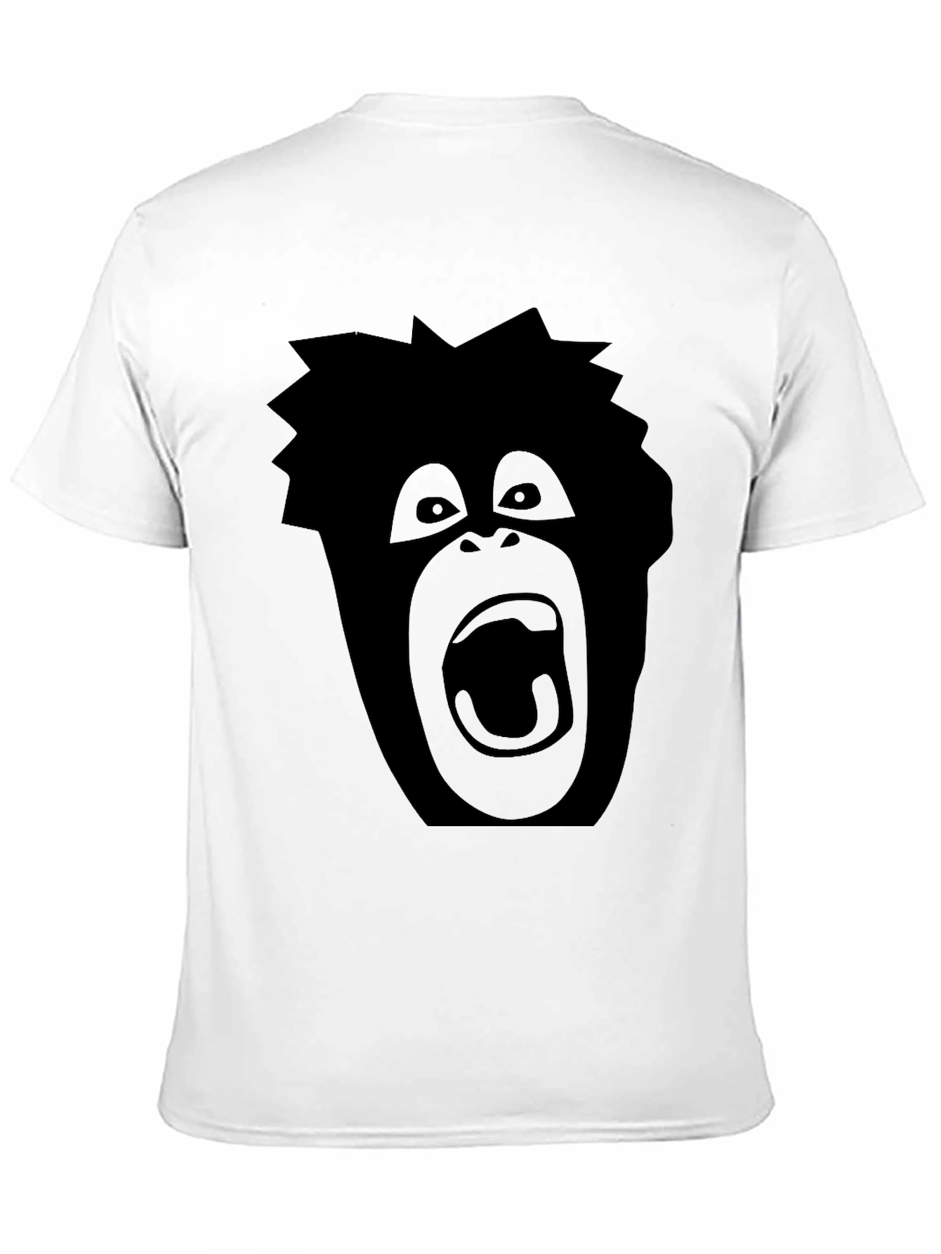 Black Screaming Ape Graphic Tee - Black Cotton T-Shirt view 11