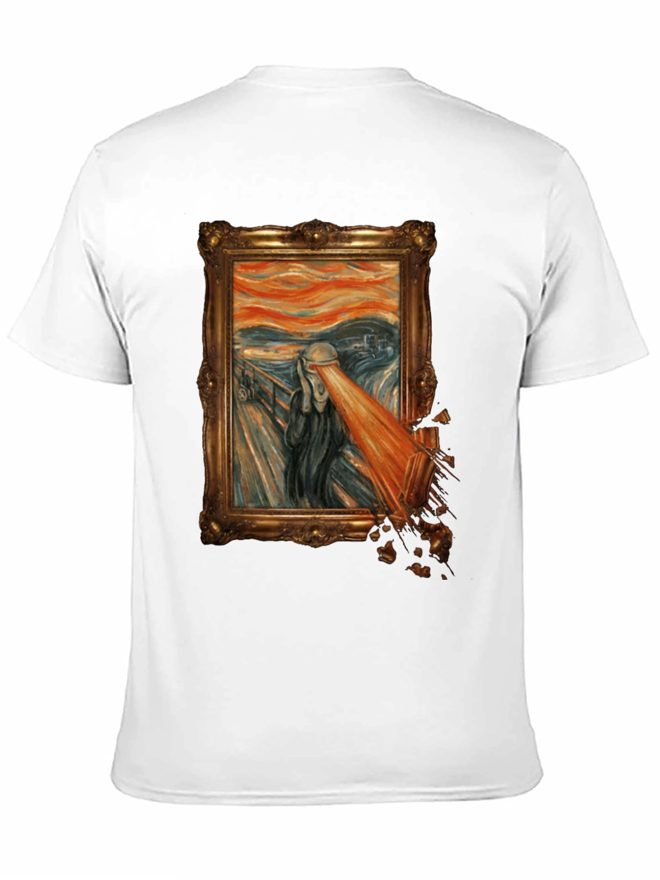 Black The Scream Parody Graphic Tee - Unique Art T-Shirt view 11