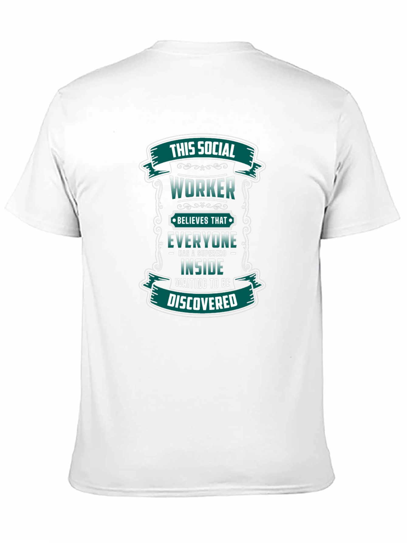 Black Social Worker Superhero T-Shirt view 11