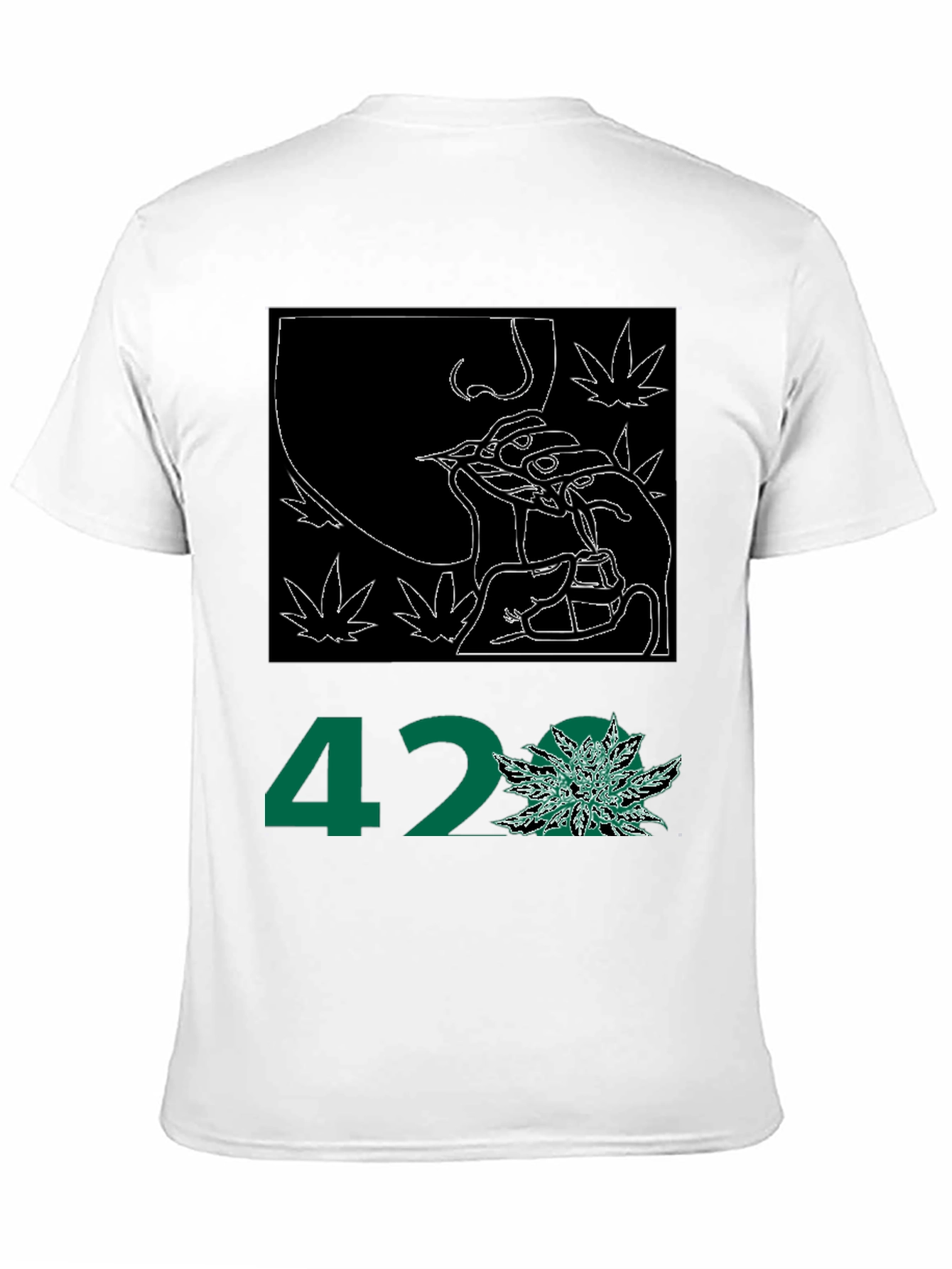 Black 420 Graphic Print Tee - Black view 11
